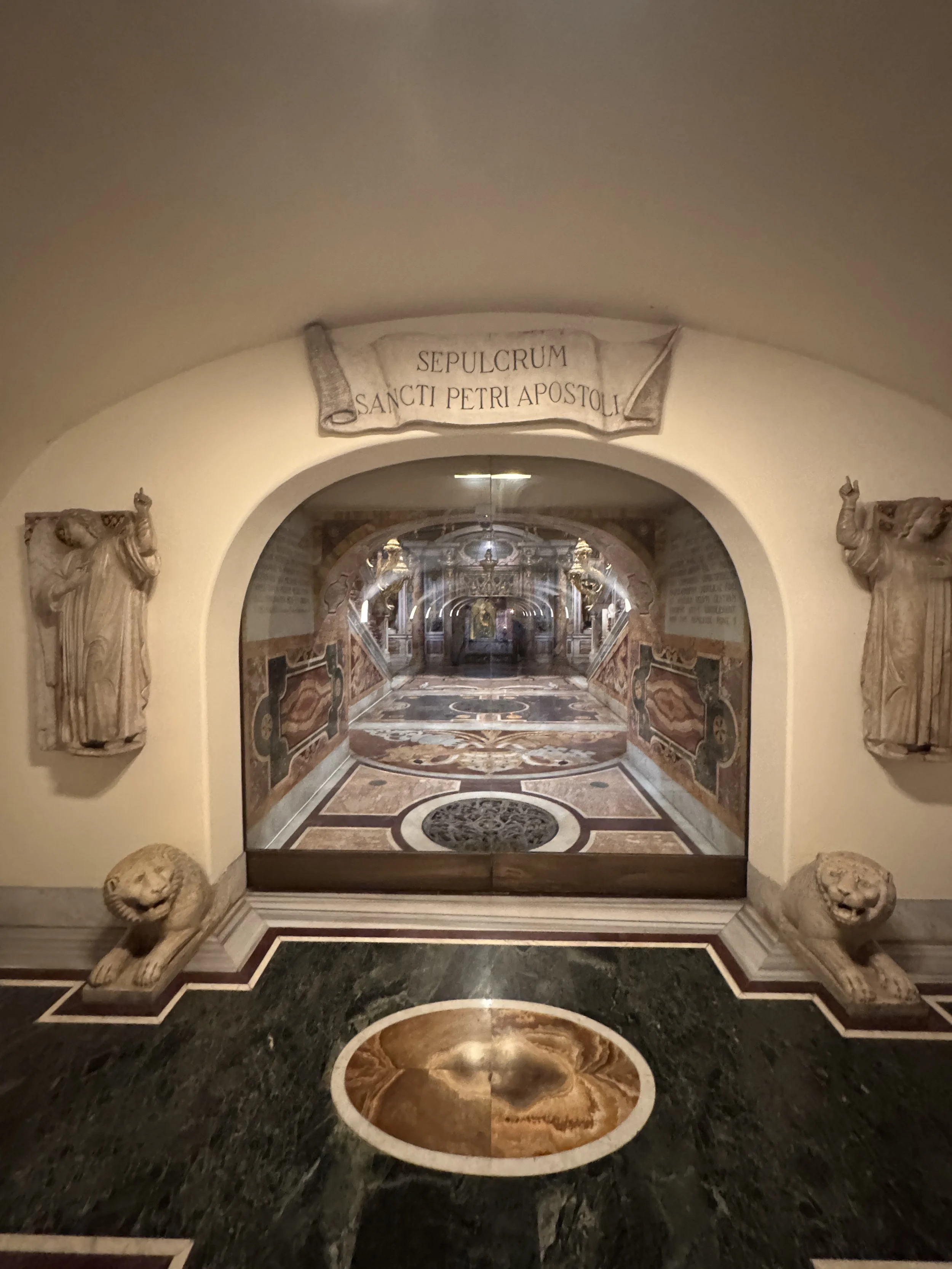 Crypt at St Peters - St Peter's sarcophagus