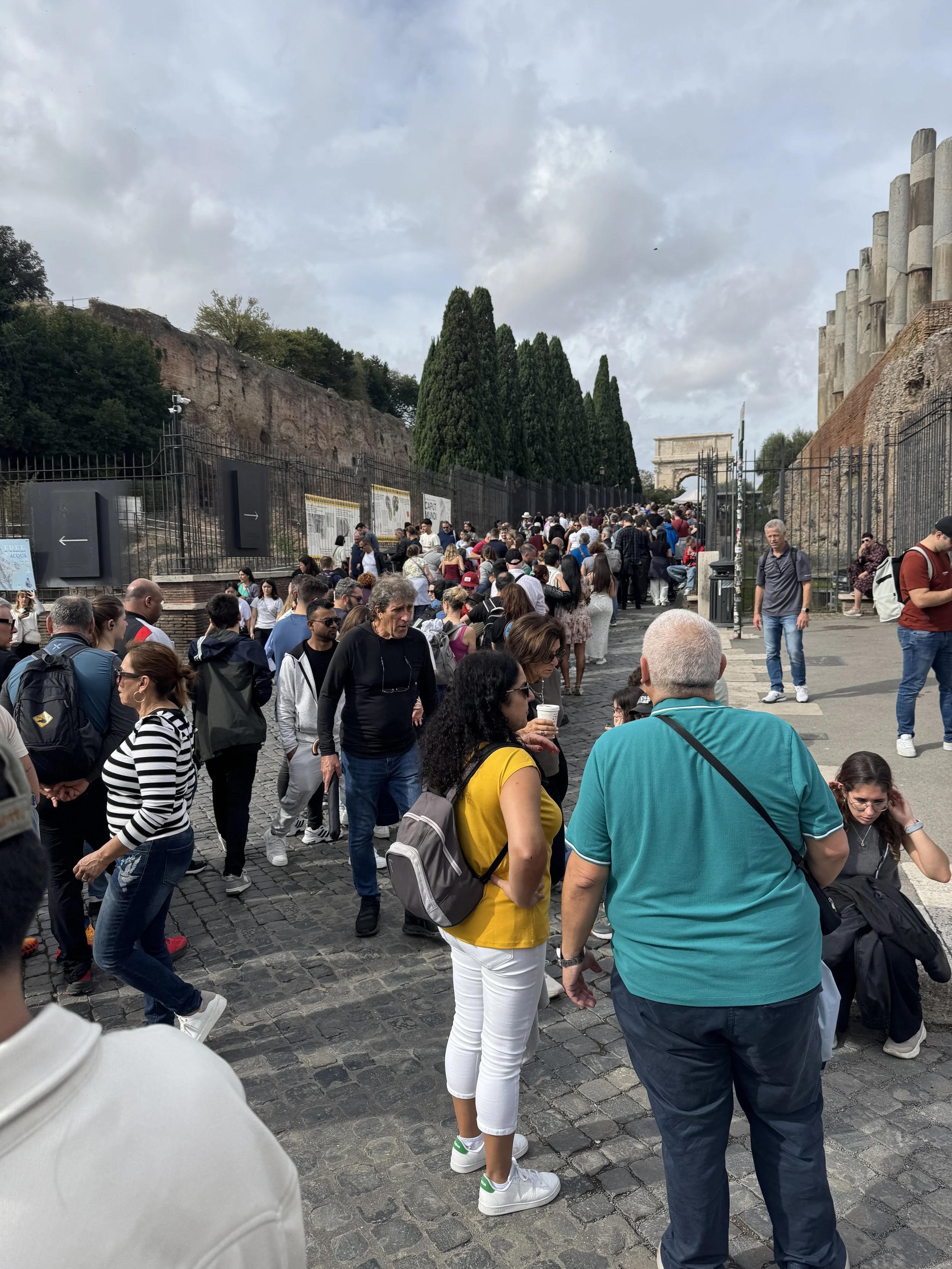 Absolutely crazy lines to get into the forum by the time we were leaving between noon and one.