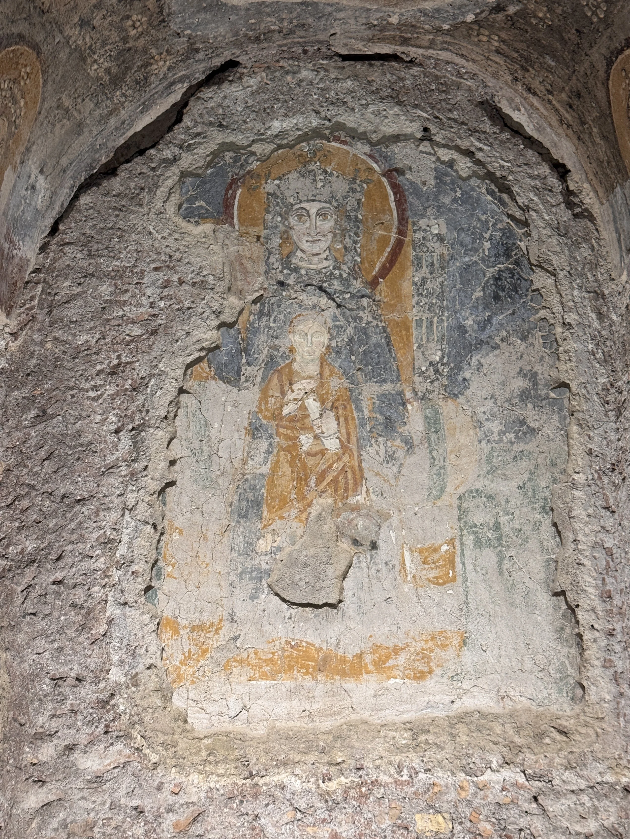 frescos remaining in the 4th c church
