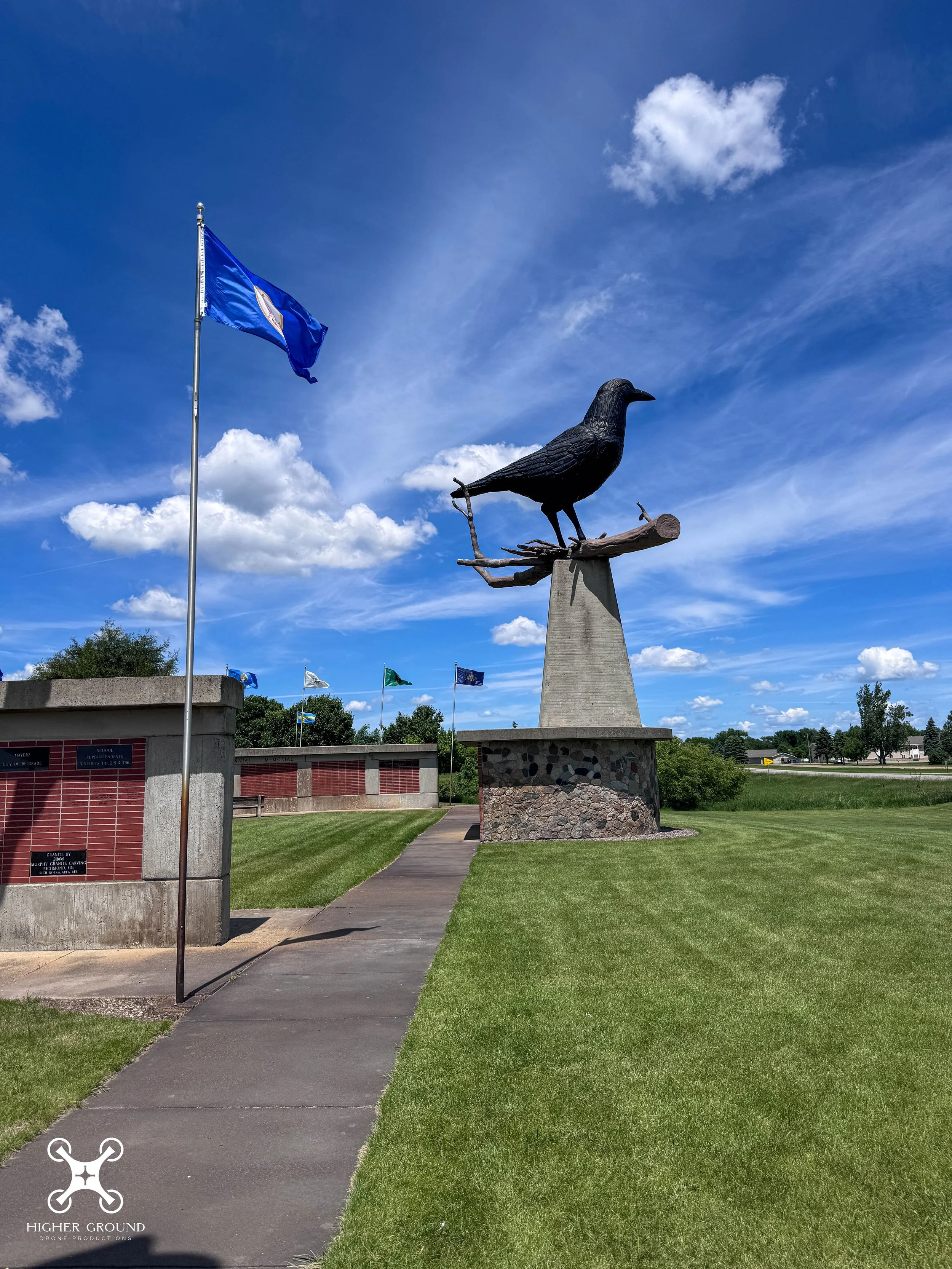 Huge Crow Statue