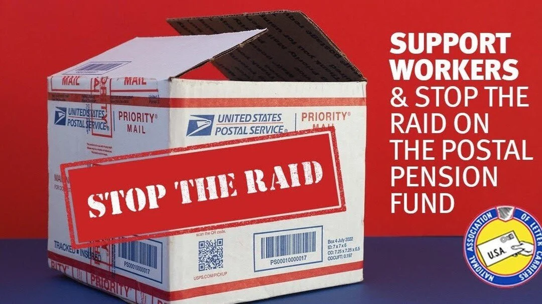For more than 52 years, U.S. Postal Service (USPS) workers have unfairly had their retirement funds raided by the U.S. government&mdash;resulting in more than $90 billion in unjust expenses to the USPS. We need your help to send a message to the Bide