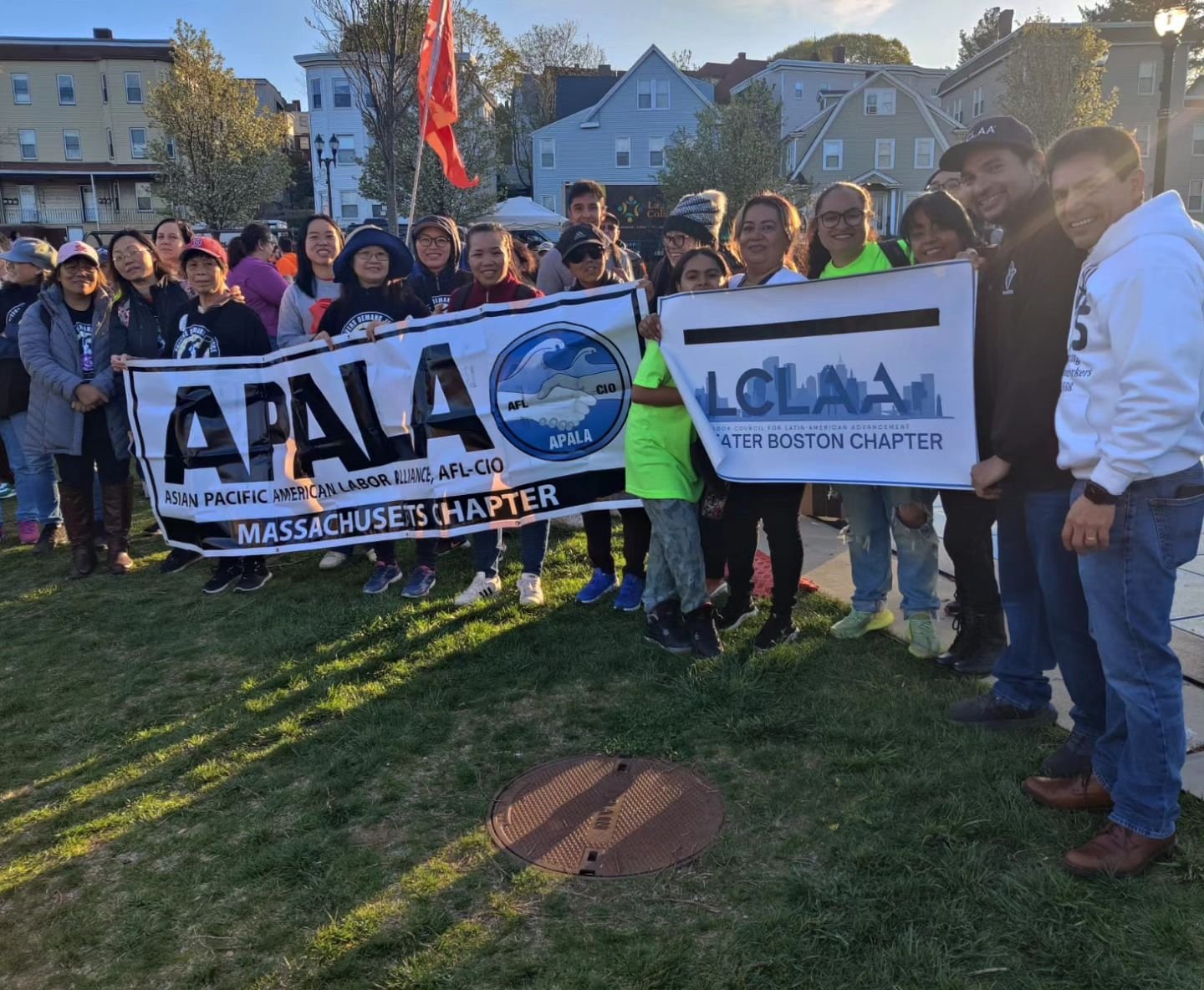 LCLAA Greater Boston Chapter maeched along side with APALA Massachusetts to commemorate #mayday #unitedstrong #unionstrong #unions #massachusetts #unionmembers