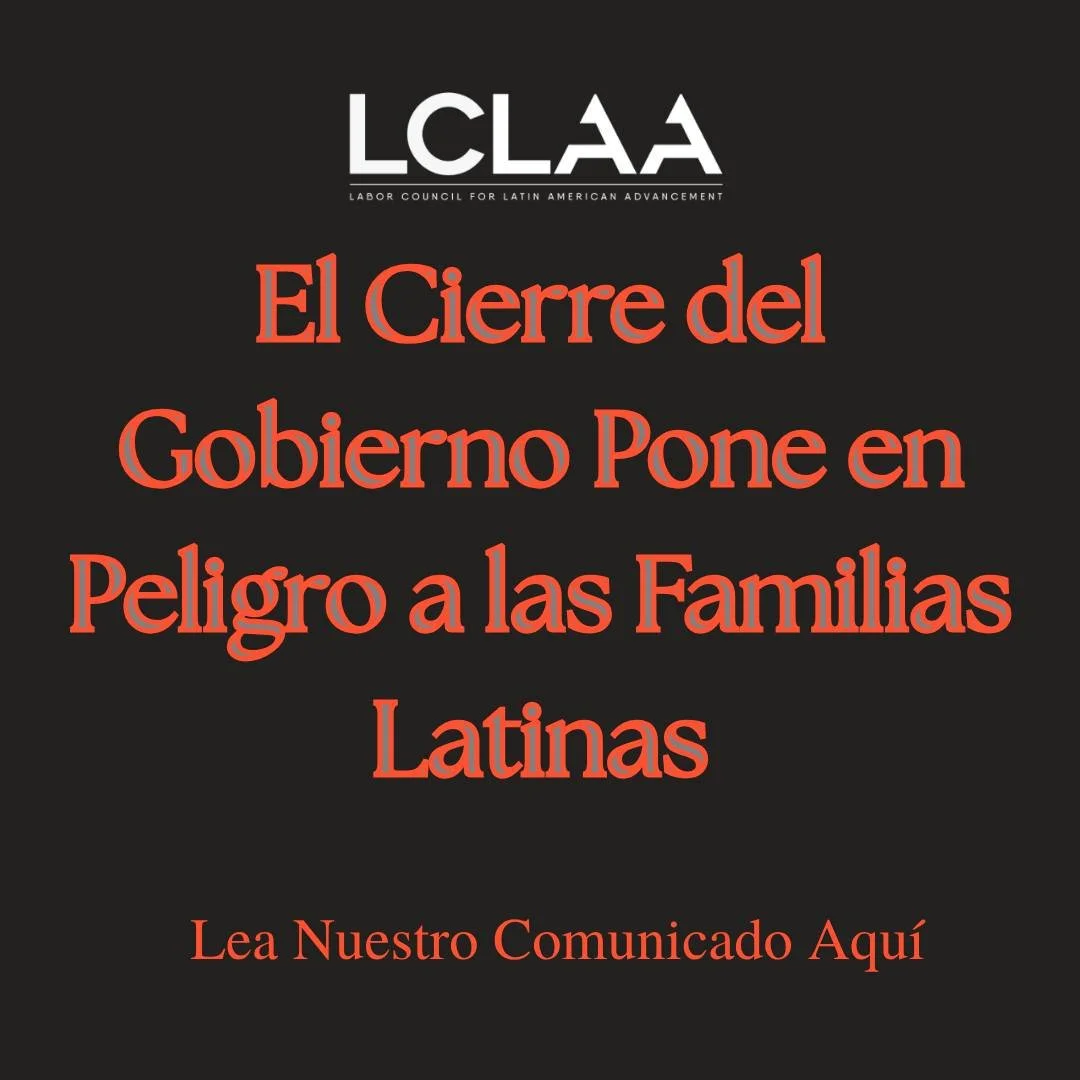 🚨 LCLAA C​ondena la irresponsable amenaza de cierre del Gobierno🚨
El estancamiento en las negociaciones en Washington para el financiamiento del Gobierno pone en riesgo las protecciones cruciales para la atenci&oacute;n m&eacute;dica y podr&iacute;