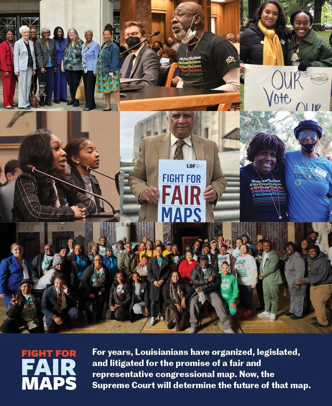 🚨 This case is not just about Black voters or Louisianans. It's about ALL of us. On October 15, voting rights protections for all voters are on the line. Let's stay informed &amp; spread the word! @NAACP_LDF