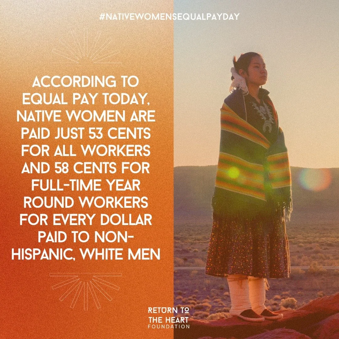 Es #NativeWomensEqualPayDay. Según @EqualPayToday, si se analiza más a fondo cada nación tribal, en comparación con lo que ganan los hombres blancos no hispanos, ¡algunas mujeres nativas cobran incluso menos de 58 o 53 centavos de dólar! Ayúdanos a apoyar a los Nativ