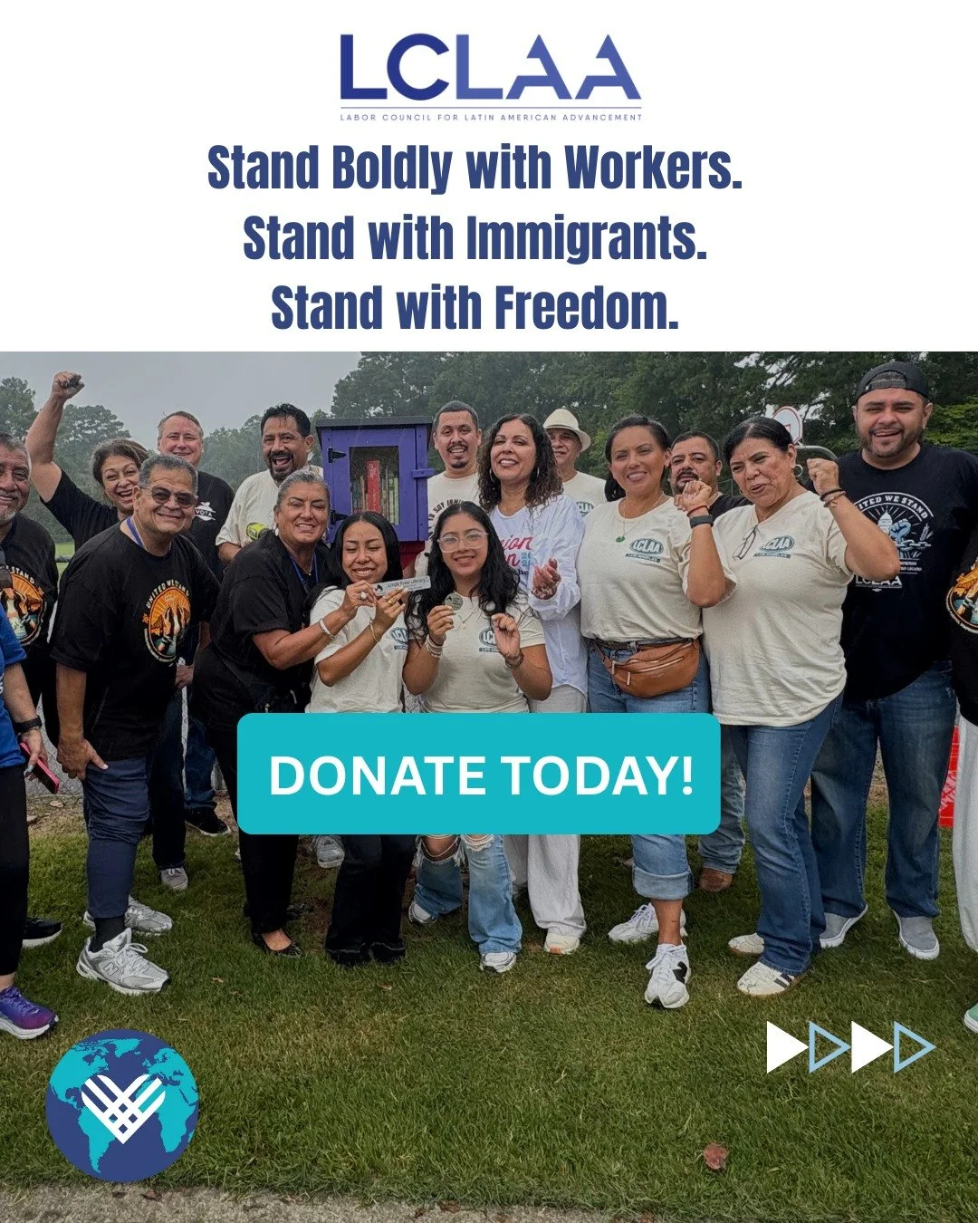 🌟 This Giving Tuesday, YOU make the WE stronger.
Join LCLAA in uplifting Latino working families and empowering the labor movement. Your gift fuels civic education, advocacy, and the fight for dignity, fairness, and justice.
Donate today ➡️ https://