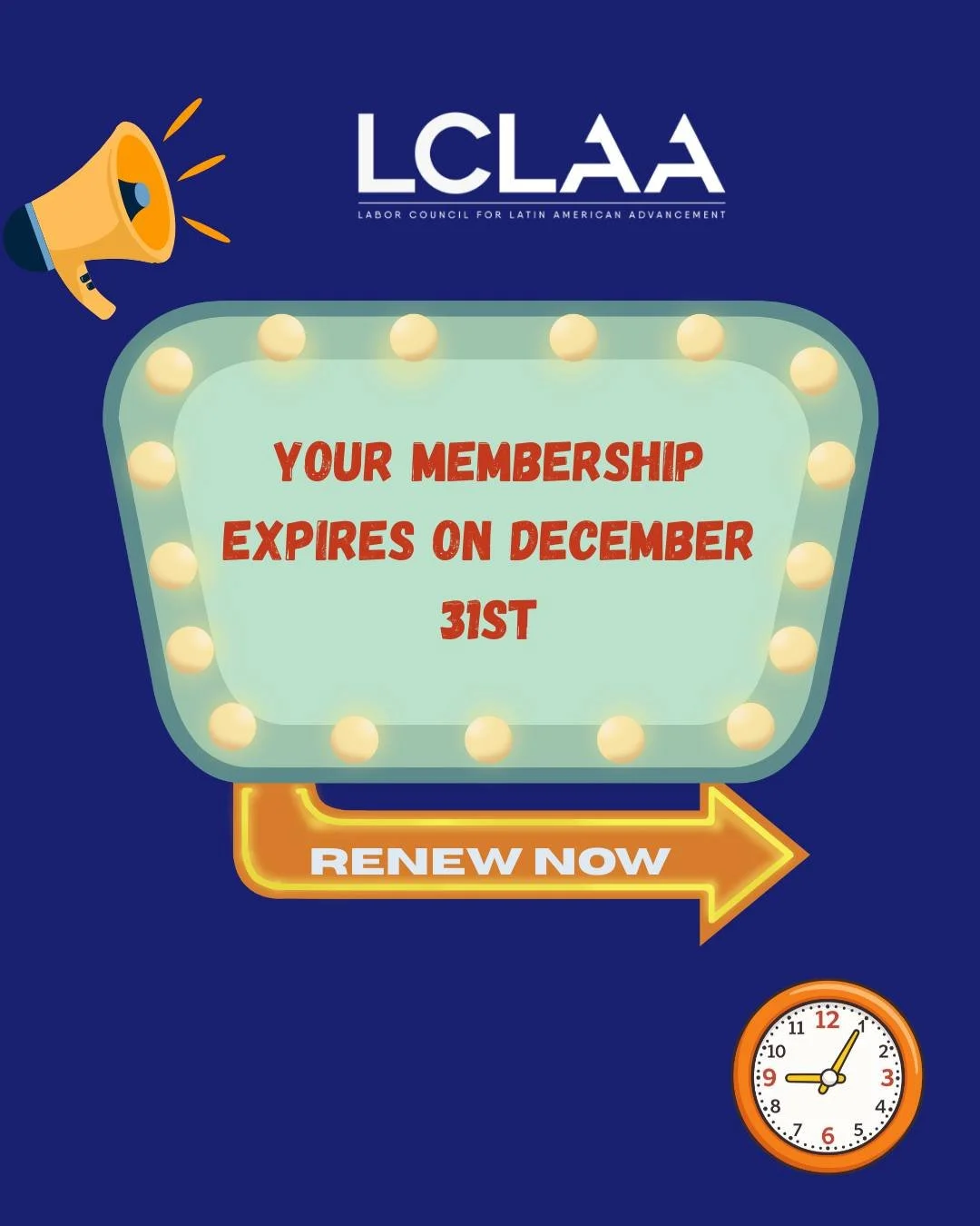 📢Your LCLAA membership expires on December 31, 2025. Your support and engagement strengthen our work advocating for justice for Latino families nationwide. The renewal period starts November 1. Renew your membership today!
#JoinLCLAA #LCLAA2026 #Uni
