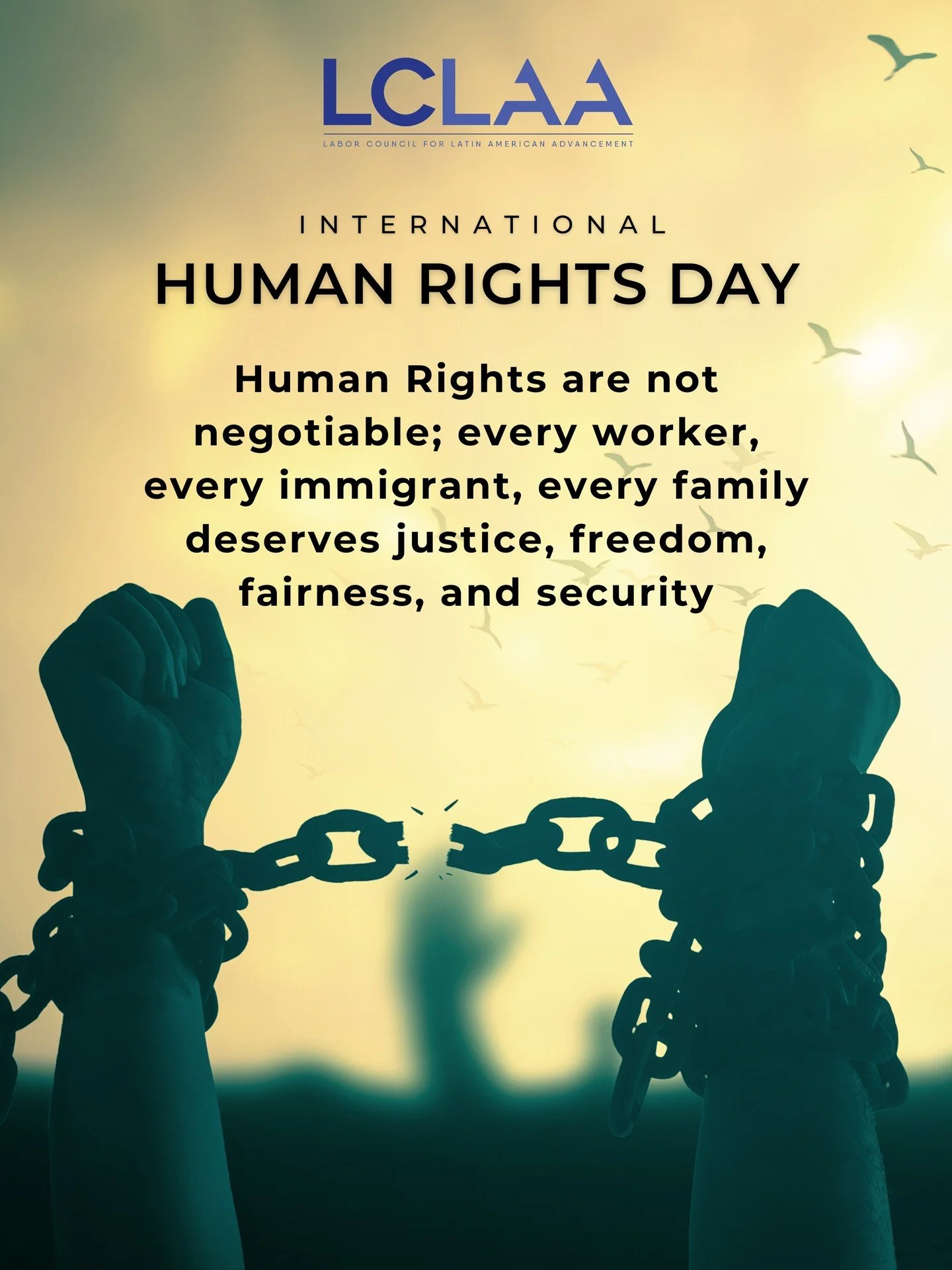 ✅ Today, on #InternationalHumanRightsDay, we affirm that human rights are essential every day, everywhere.
We call for protection, justice, and dignity for all workers &mdash; including immigrant workers and undocumented families &mdash; so they can 