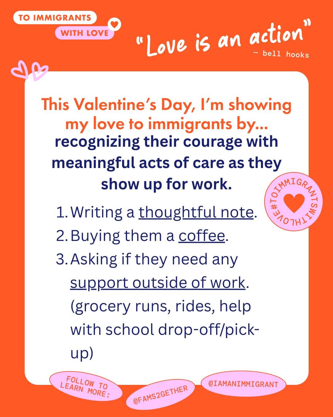 Solidarity is Love.❤️ This week, LCLAA is standing with immigrants and rejecting the violence and dehumanization they face every day. Join me in taking action and demanding dignity for all. #ToImmigrantsWithLove #IStandWithImmigrants #SolidarityisLov