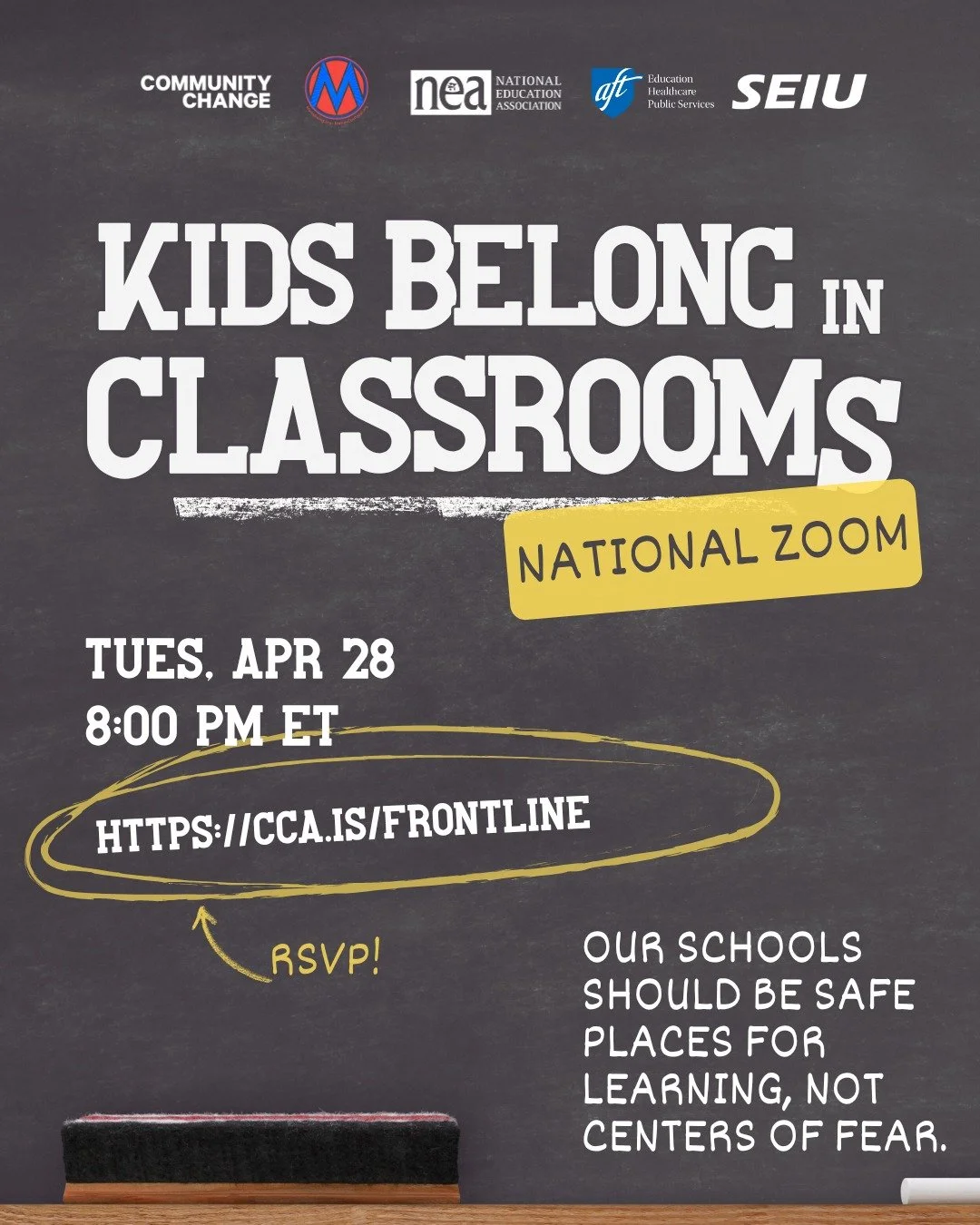 Las familias se están separando. A los niños no se les deja ir al colegio. Otros están sentados en clase, preocupados por si sus padres no están allí cuando termine la jornada.
Eso no es lo que se supone que debemos ser. Nuestro colegio y nuestras guarderías deberían ser lugares seguros...