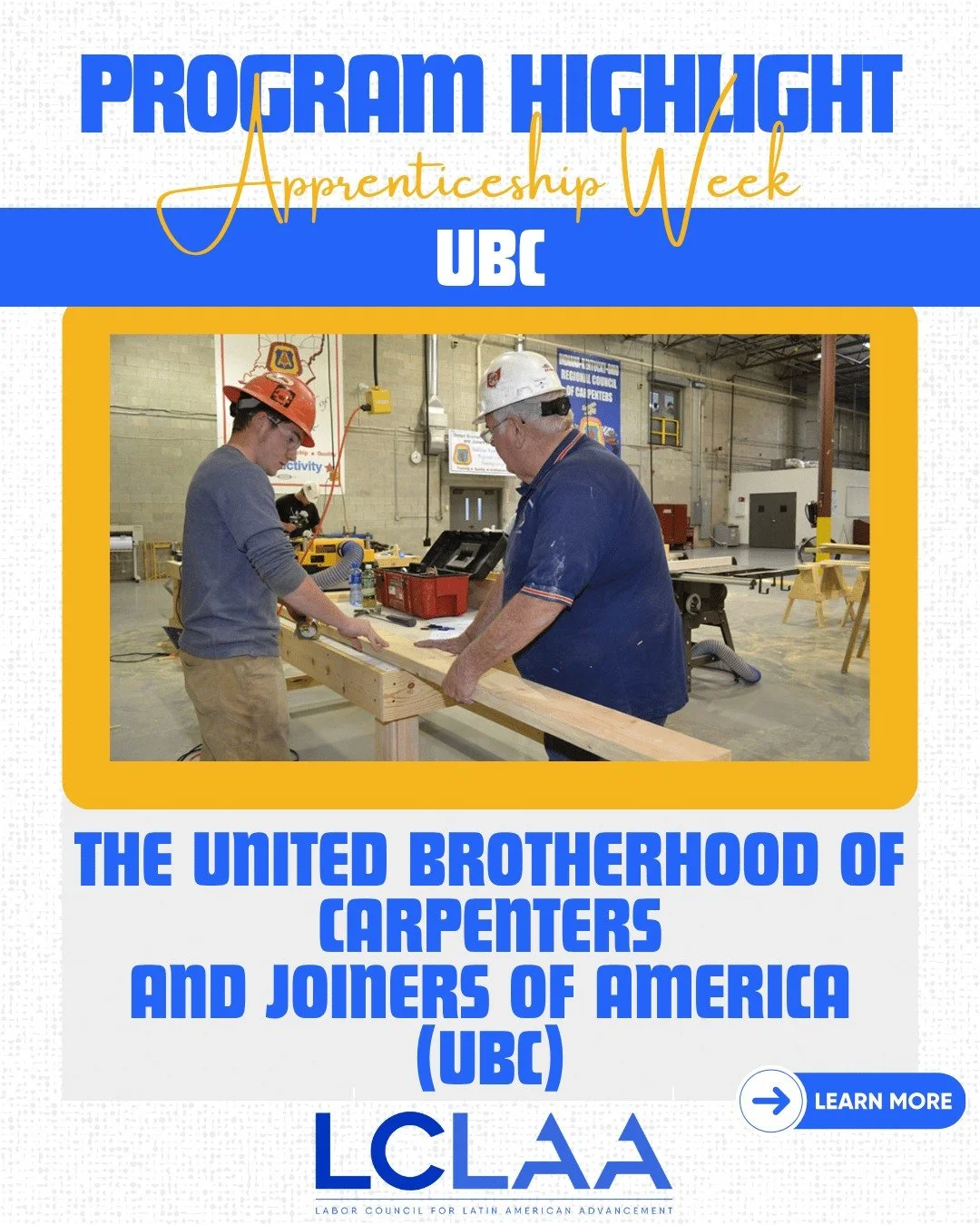 🚨 Apprenticeship Program Alert

Check out @ubcja &mdash; the United Brotherhood of Carpenters and Joiners of America (UBC) 🛠️ &mdash; offering apprenticeship programs across the construction trades.

Through a union apprenticeship, you can build in