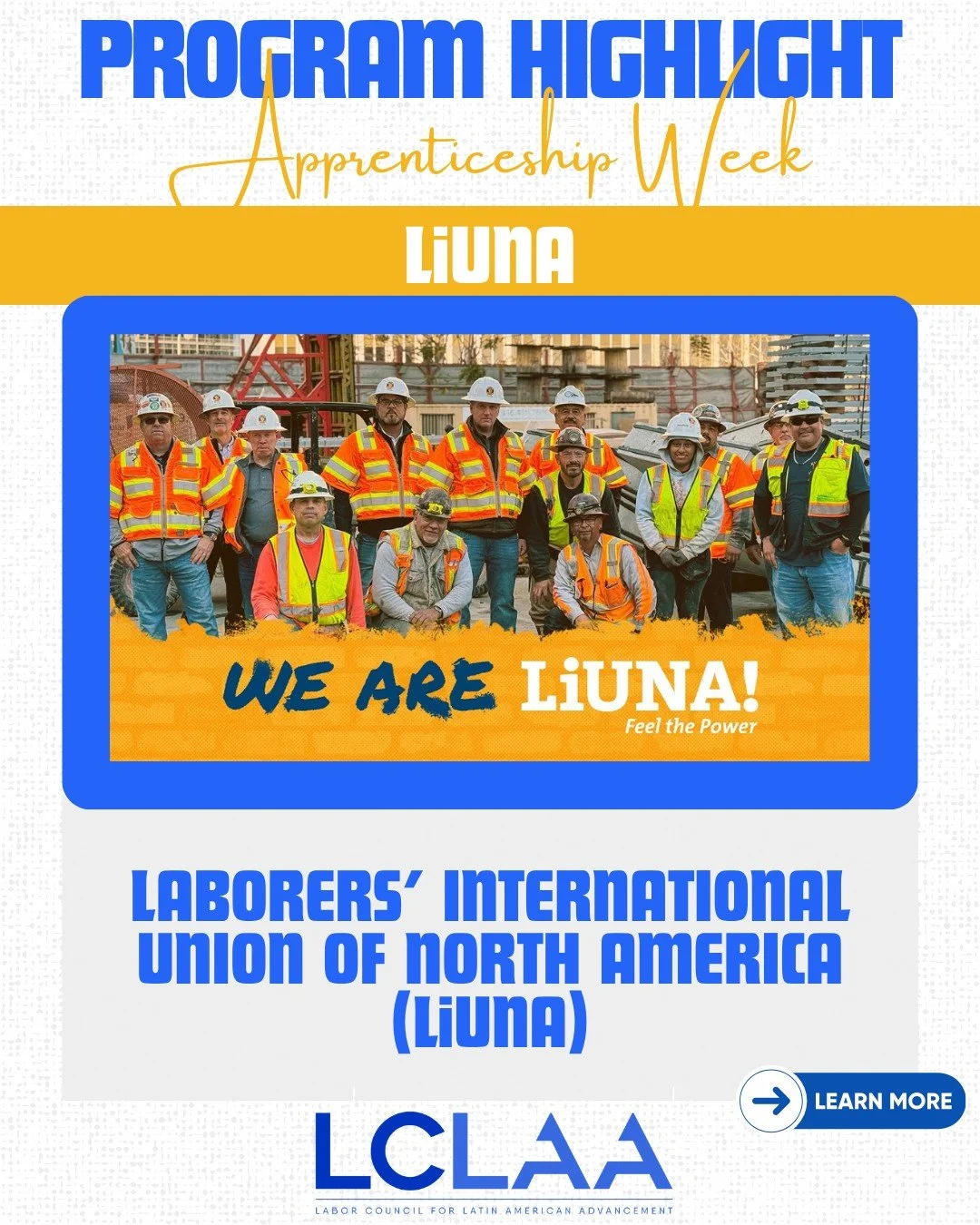 🚧 Today we&rsquo;re shouting out LIUNA (Laborers&rsquo; International Union of North America)'s apprenticeship programs @liunatraining  where workers&mdash;including Latinos, women, and immigrants&mdash;can build independence through meaningful care