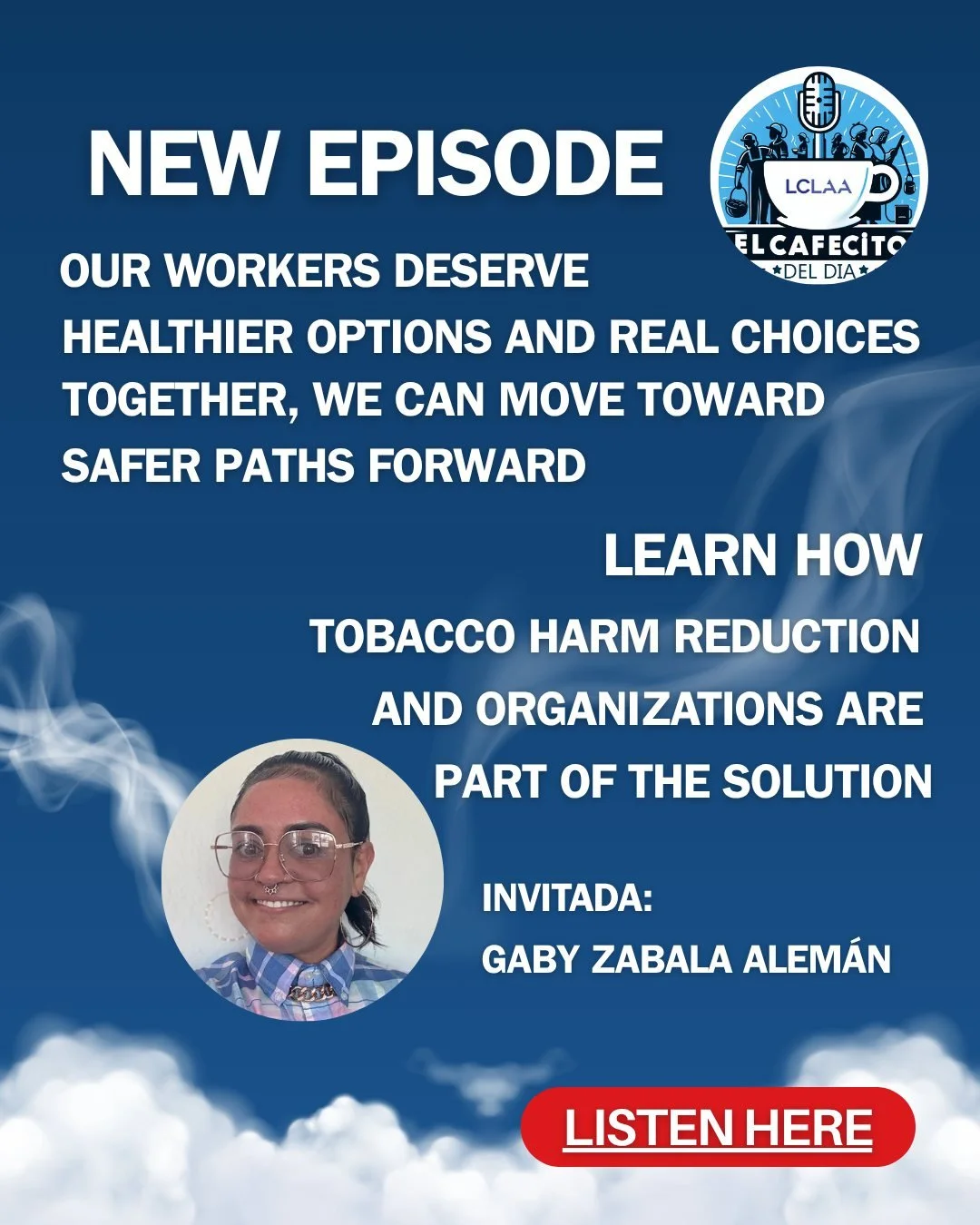 What if the conversation about tobacco use y la reducci&oacute;n de da&ntilde;os starts with understanding instead of judgment?
💪 In this new episode of El Cafecito del D&iacute;a, we explore how tobacco impacts Latino working families, unpack the t
