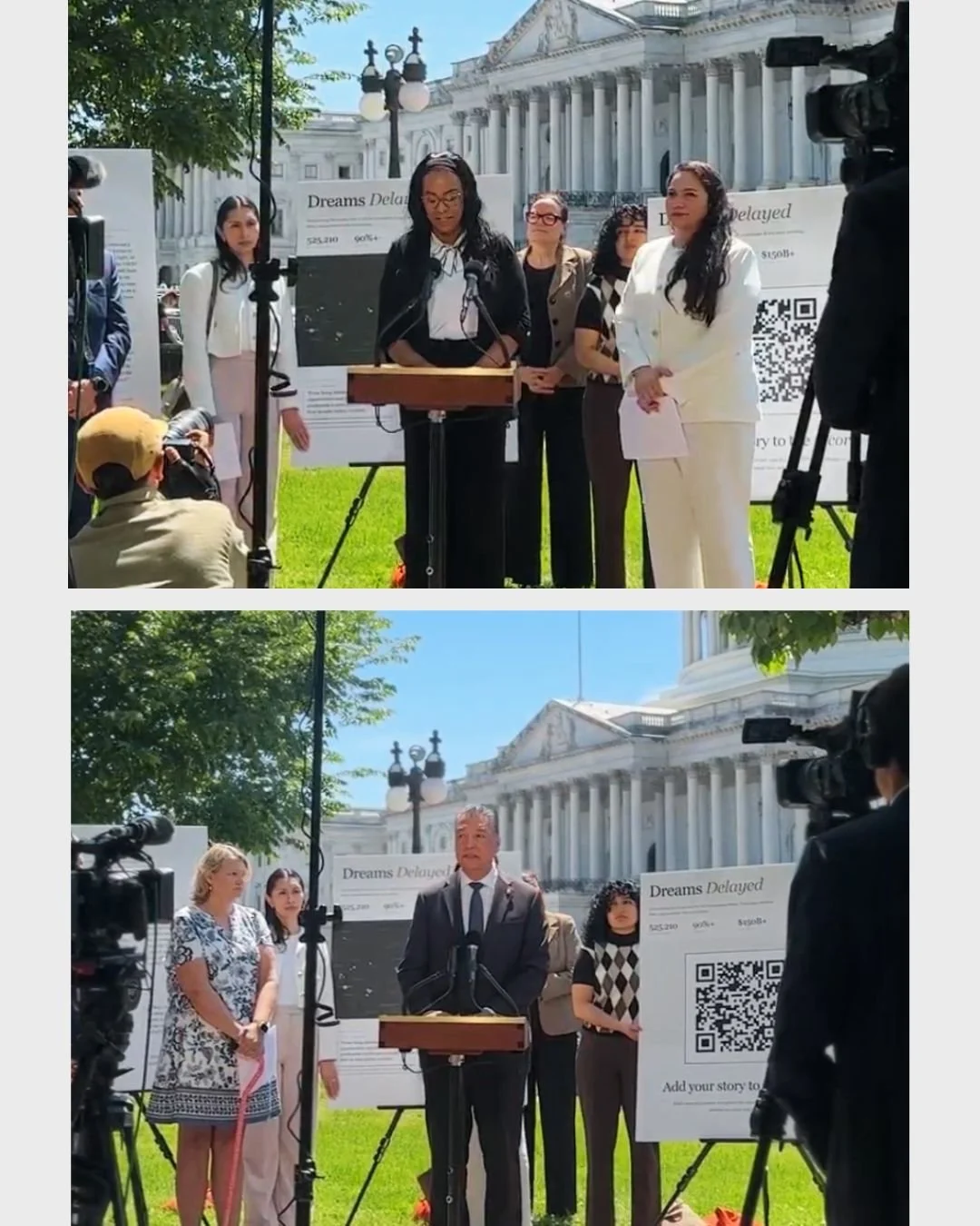 📣Ayer, la LCLAA se unió a los «soñadores», los beneficiarios del DACA, sus aliados y a @senatordurbin, @senalexpadilla y @senmarkkelly para exigir medidas contra las crecientes y sin precedentes amenazas que se ciernen sobre los «soñadores», entre las que se incluyen los retrasos en la renovación del DACA, las detenciones y