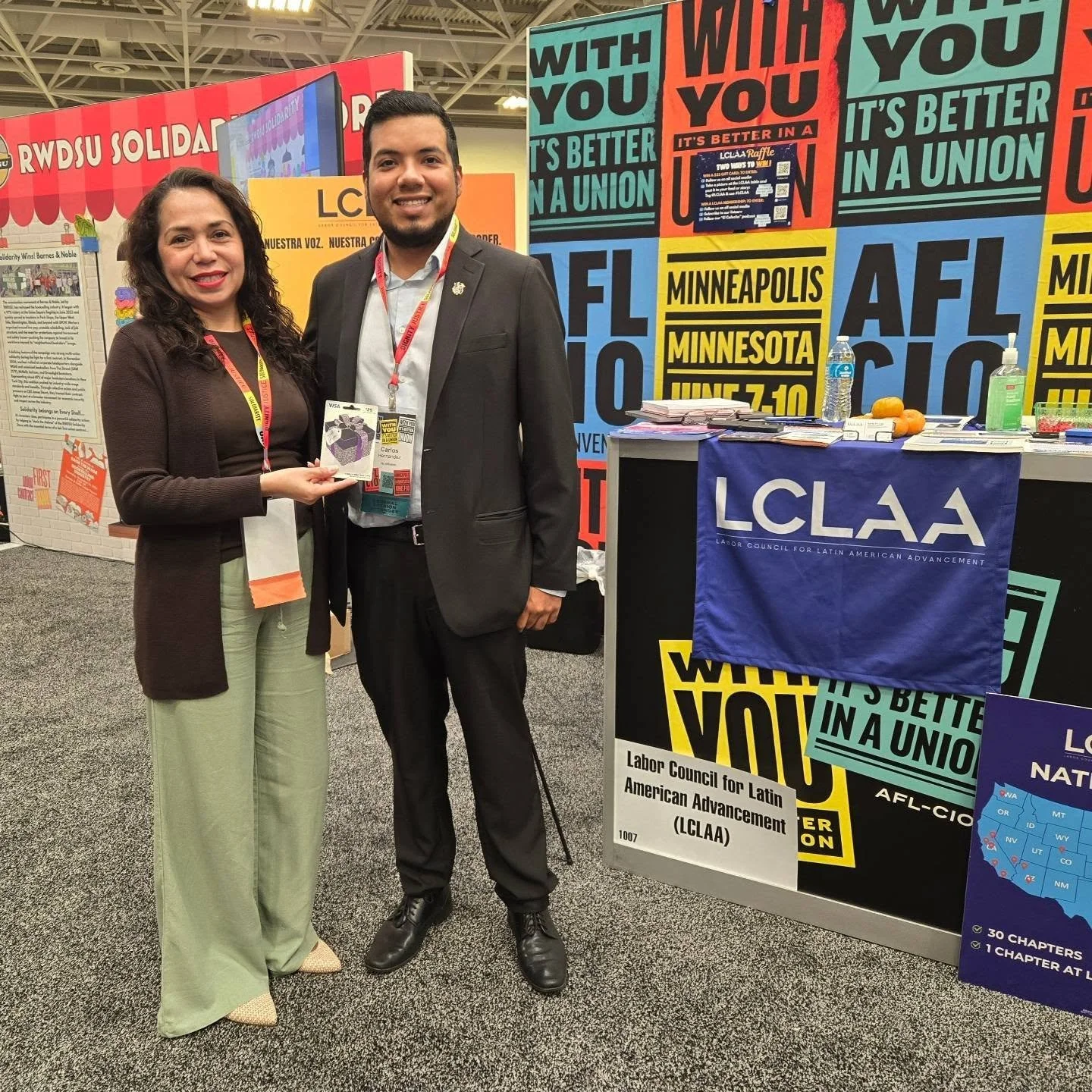 🎉 Congratulations to our Day 2 raffle winners at the AFL-CIO Convention!
If you're still in Minneapolis, stop by the LCLAA booth, say hello, and learn more about how we're building power for working families. ✊🏽❤️
#AFLCIO2026 #LCLAA #UnionStrong