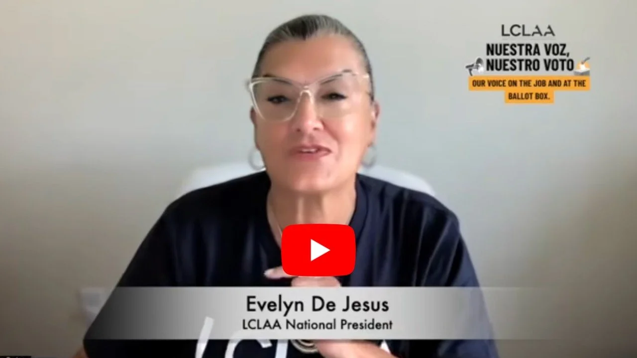 🗳️ Early voting is coming&mdash;and our communities need us!

🎬 Watch and share the LCLAA National President's video message with your family, coworkers, union siblings, friends, and neighbors. Help someone find reliable voting information, make a 
