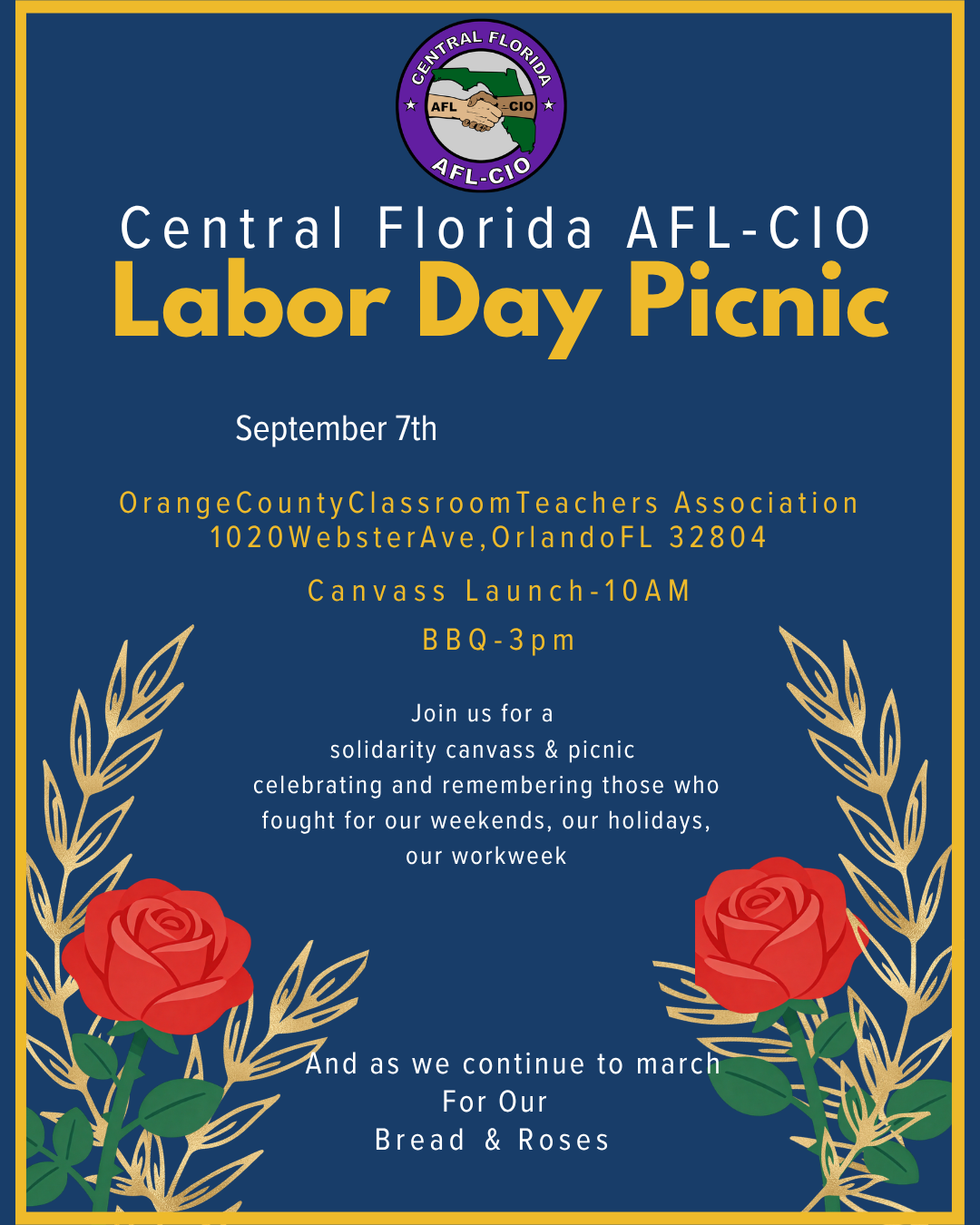 Picnic del Día del Trabajo de la AFL-CIO de Florida Central