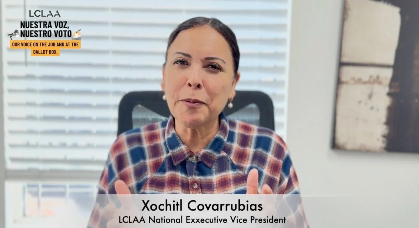 🗳️ Our voices matter&mdash;and every eligible voter deserves the information they need to participate.
Watch and share LCLAA's National Vice President's message!
Follow us and share trusted voting information, help someone make a plan, and stand tog