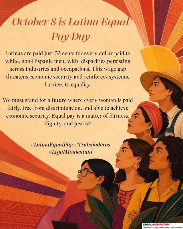 We must stand for a future where every woman is paid fairly, free from discrimination, and able to achieve economic security. Equal pay is a matter of fairness, dignity, and justice!

#Trabajadoras #LatinaEqualPay