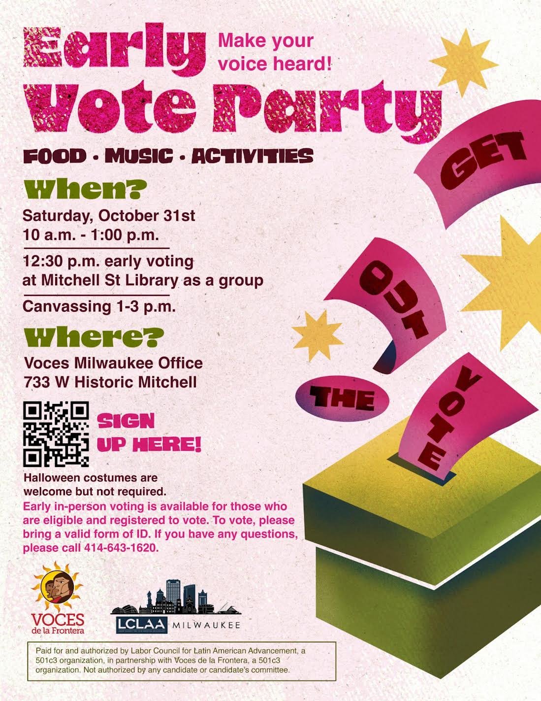 Early Vote Party at the Polls Milwaukee 
