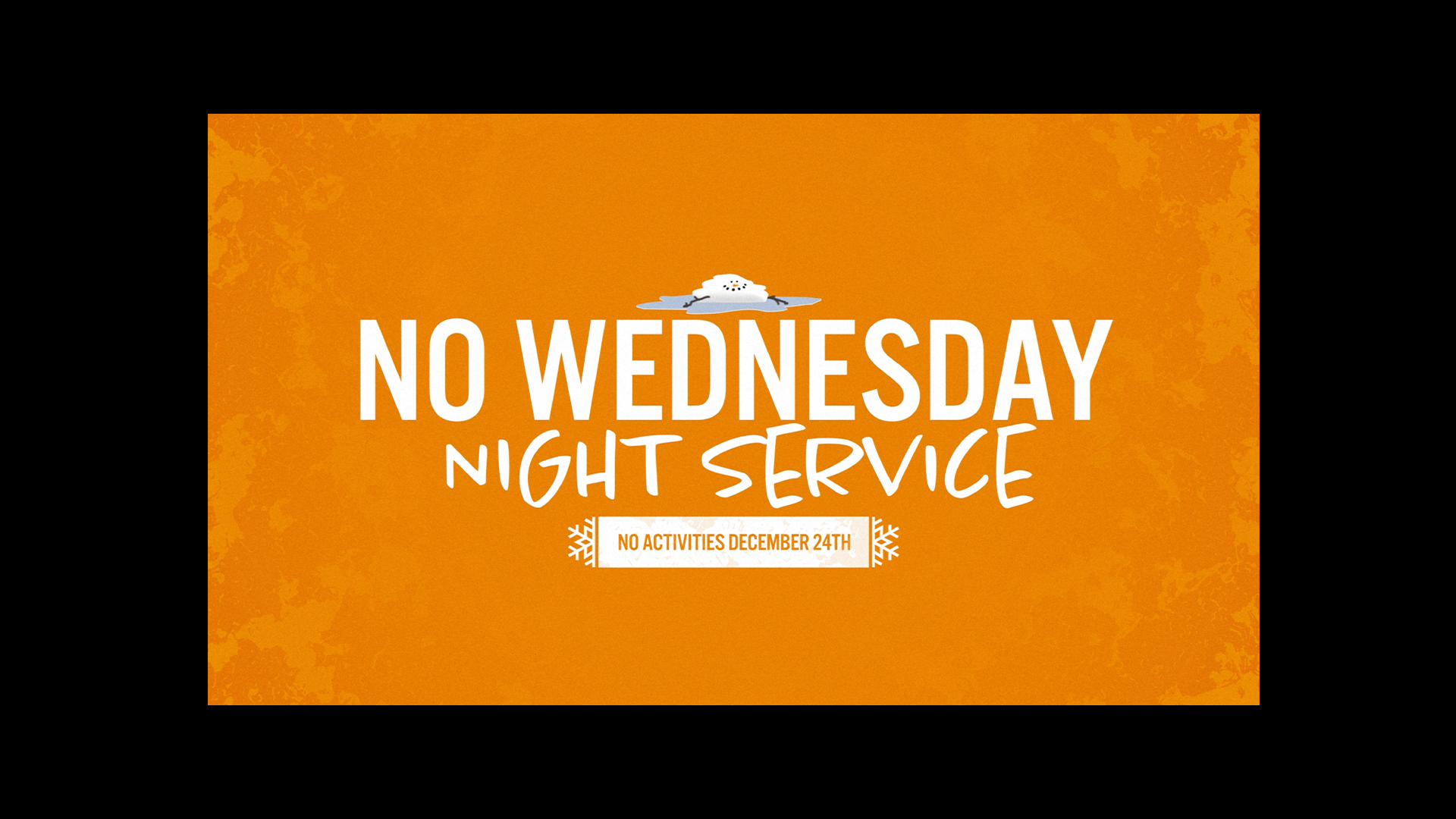 No Wednesday Nights Activities 