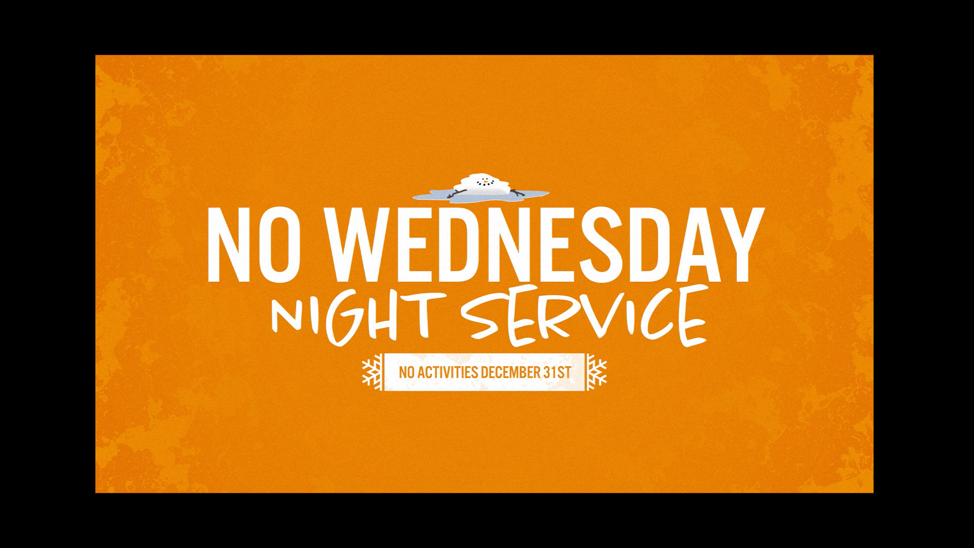 No Wednesday Night Service