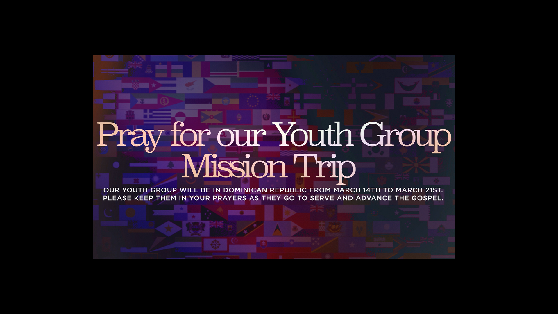 Pray for yth Missions