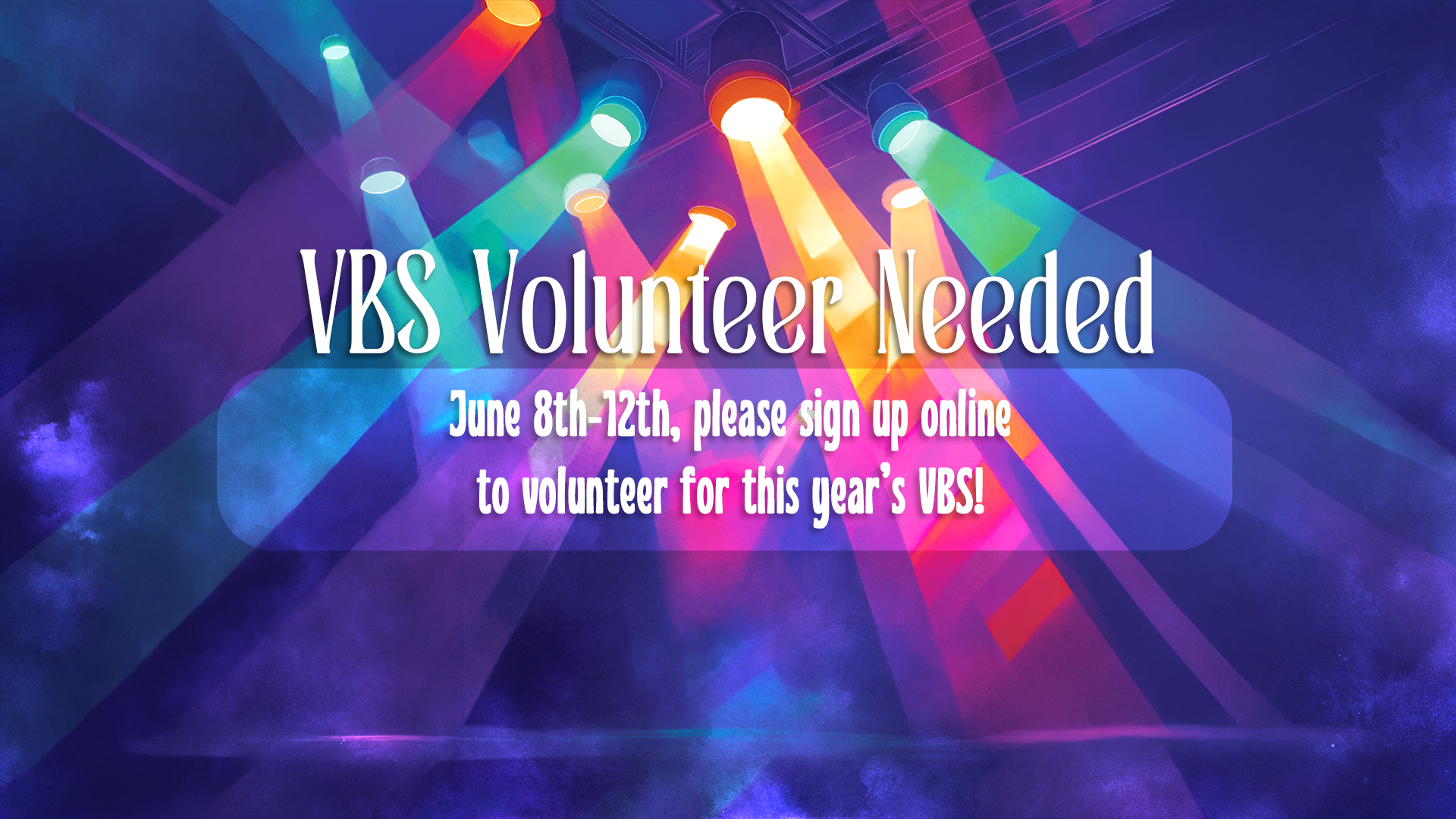 VBS Volunteer Sign Up
