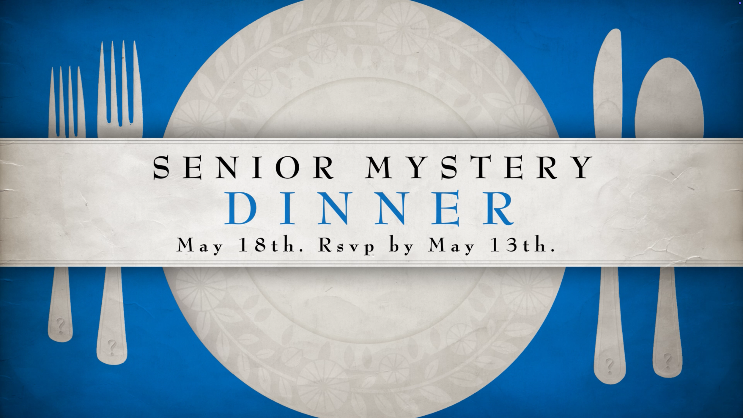Senior Adult Mystery Dinner