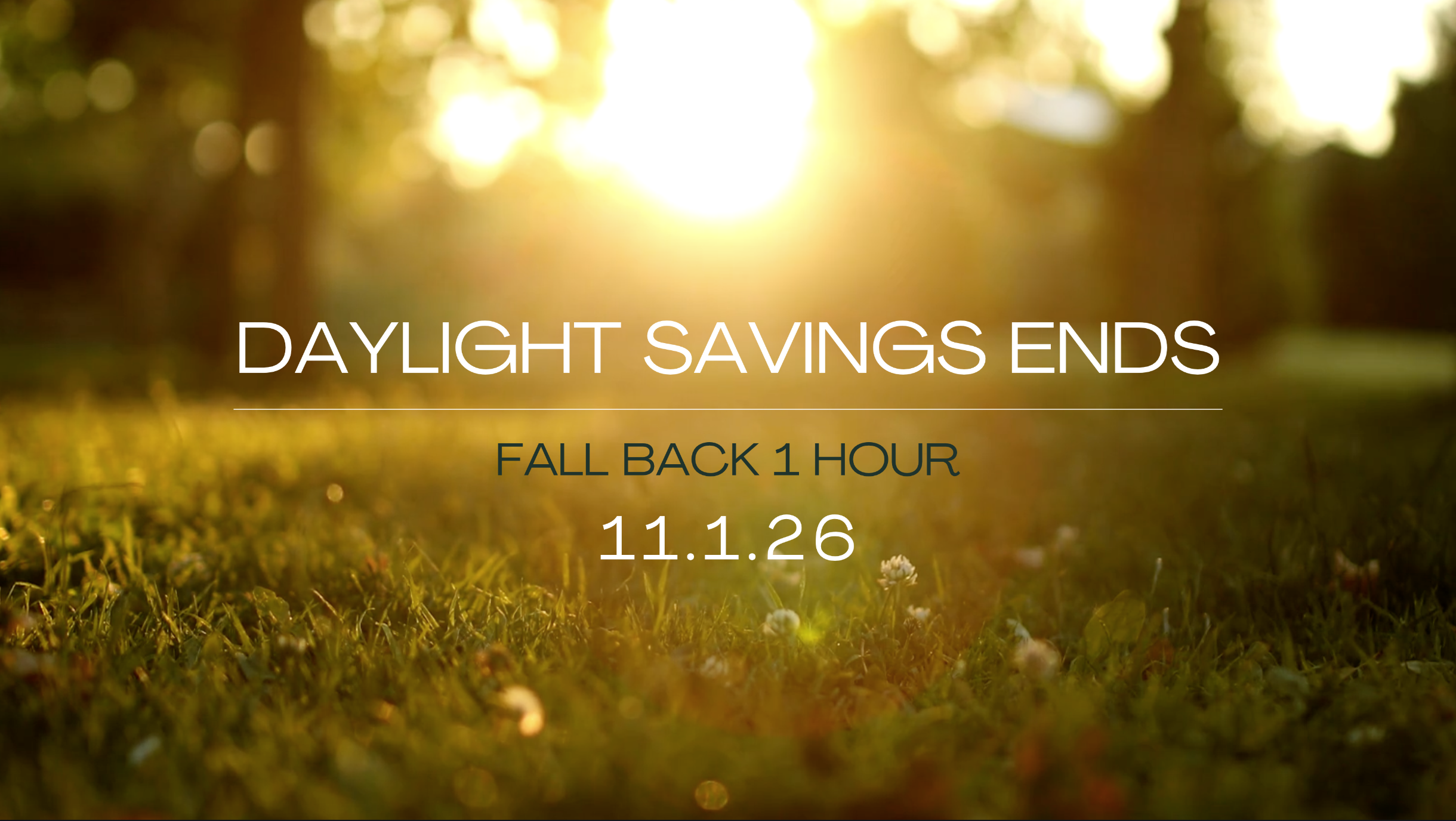 Daylight Savings Ends