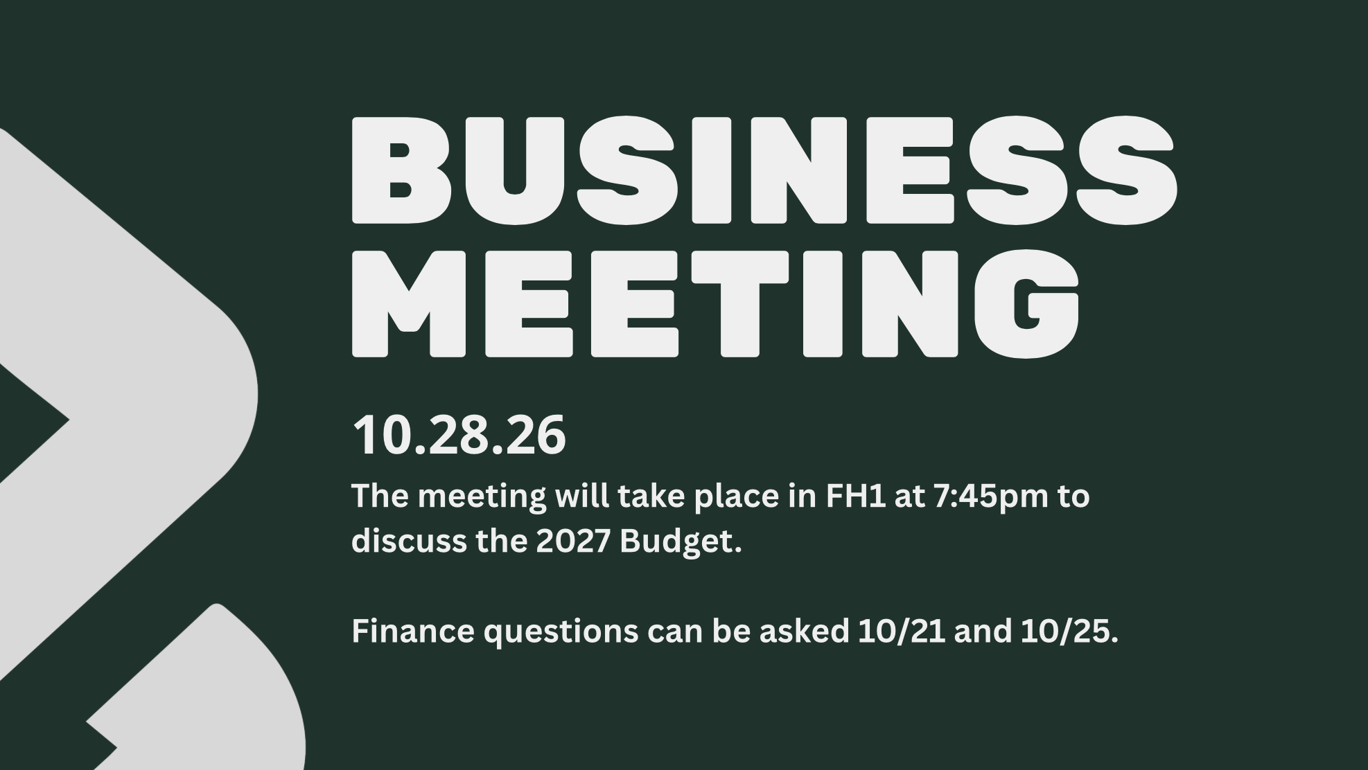 Business Meeting
