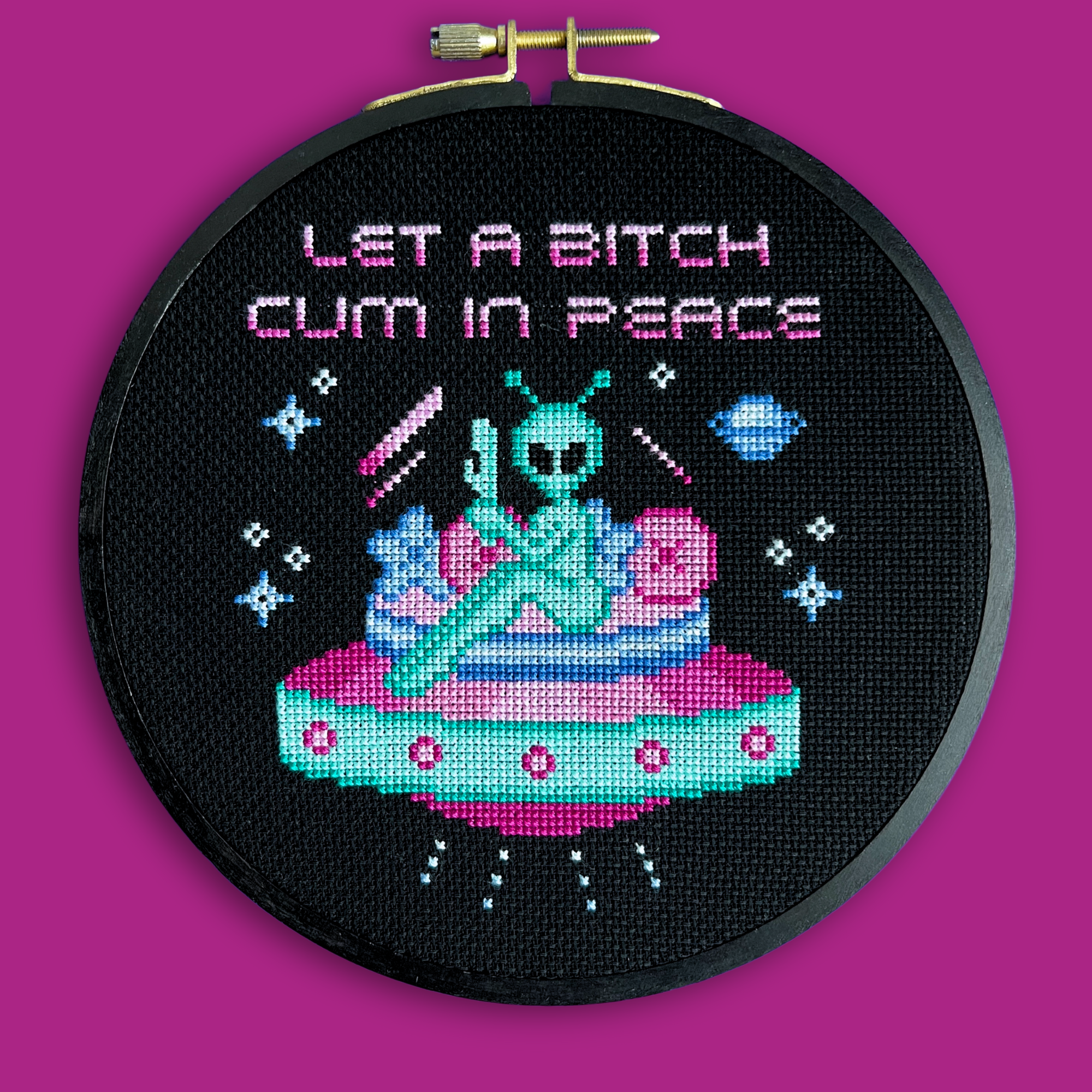 Cum in Peace Cross Stitch Pattern