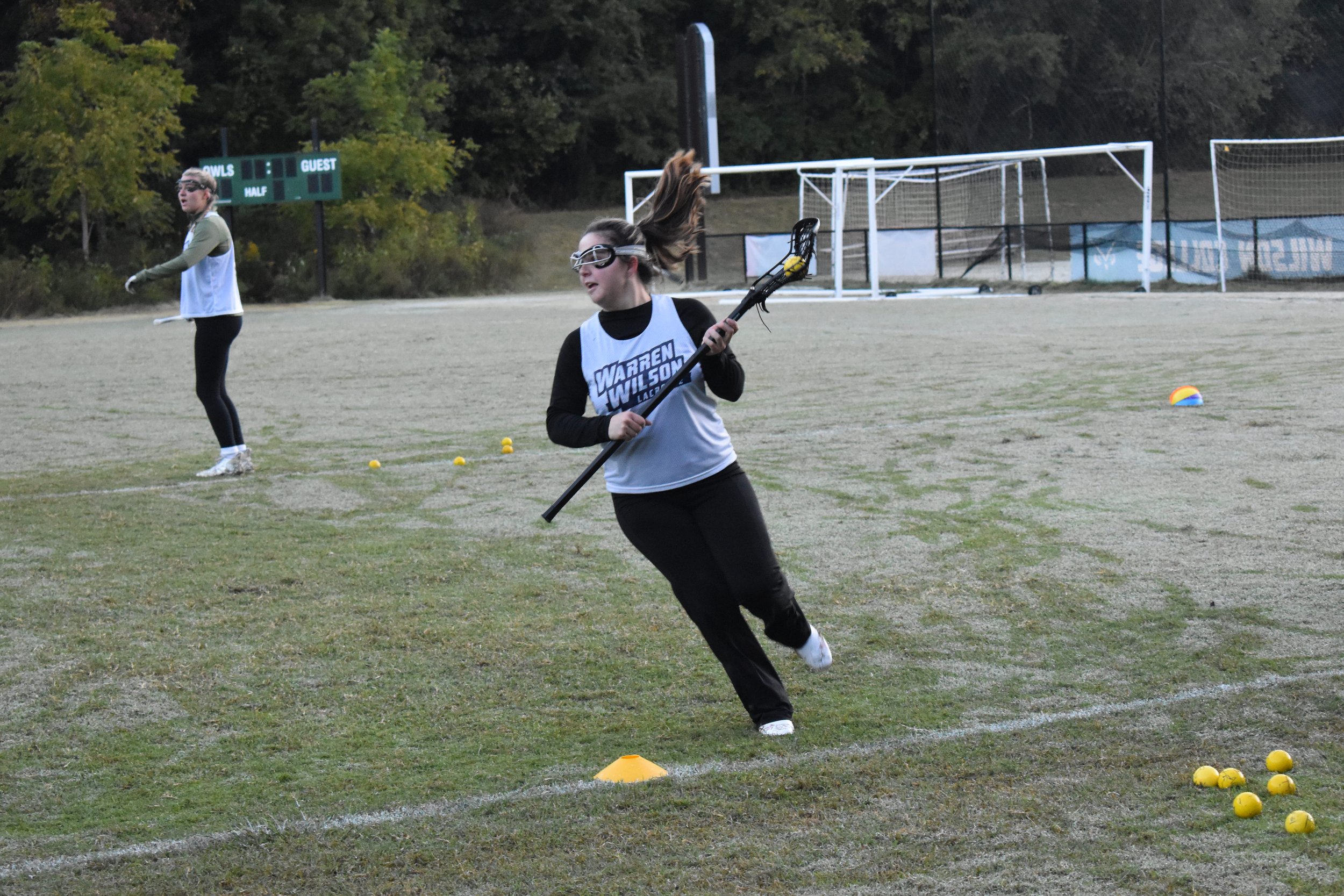  Senior Lynn Hilbert at early morning lacrosse workouts during the preseason. 