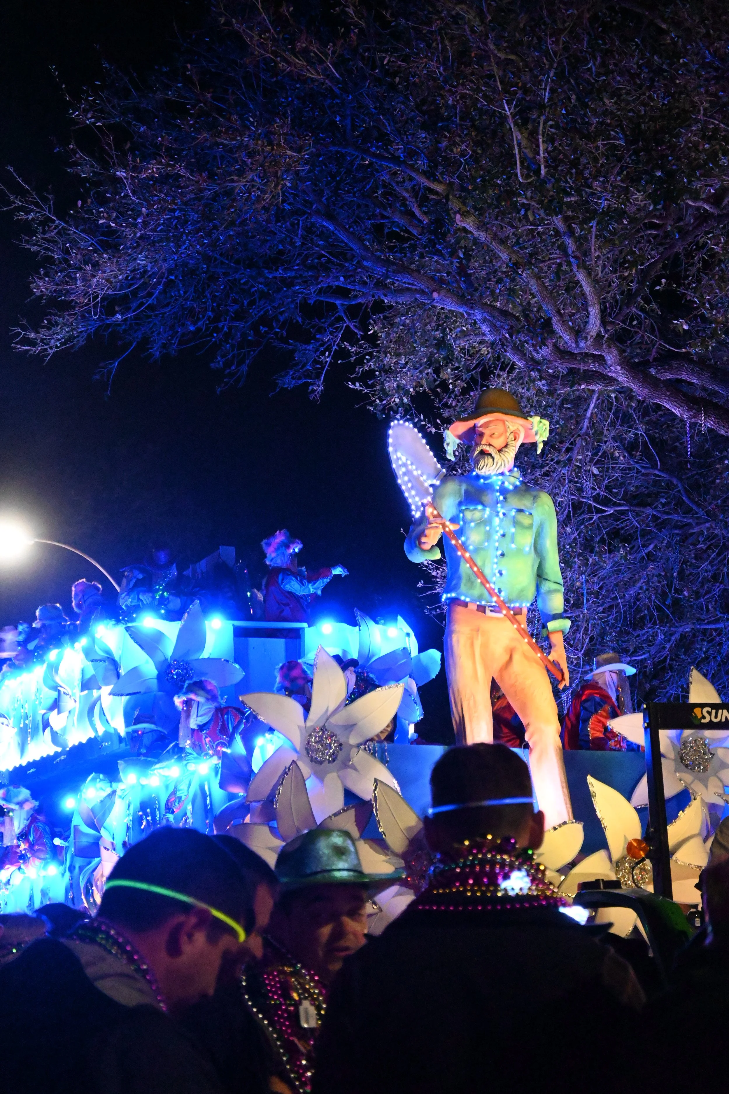 Parade floats passing by during Carnival.   