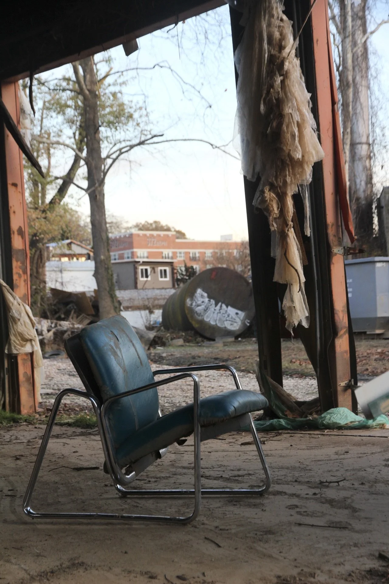  Cement debris from Hurricane Helene lies in front of a destroyed gas station in Swannanoa, N.C., on Nov. 16, 2024. (Vivian Bryan/Echo) 