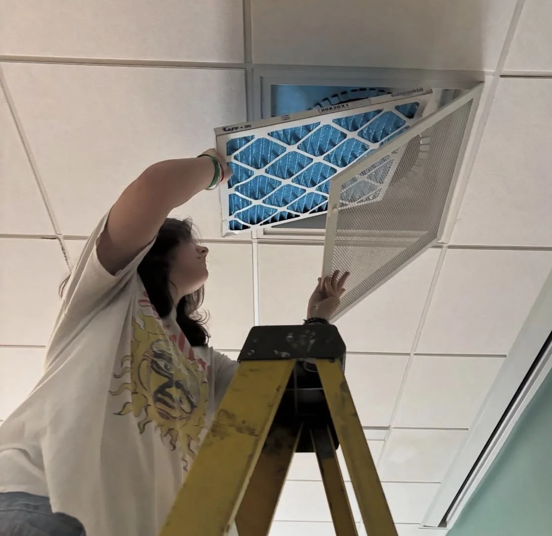 Members of the Warren Wilson College (WWC) HVAC Crew conduct repairs around campus in Swannanoa, N.C.. (WWC HVAC)