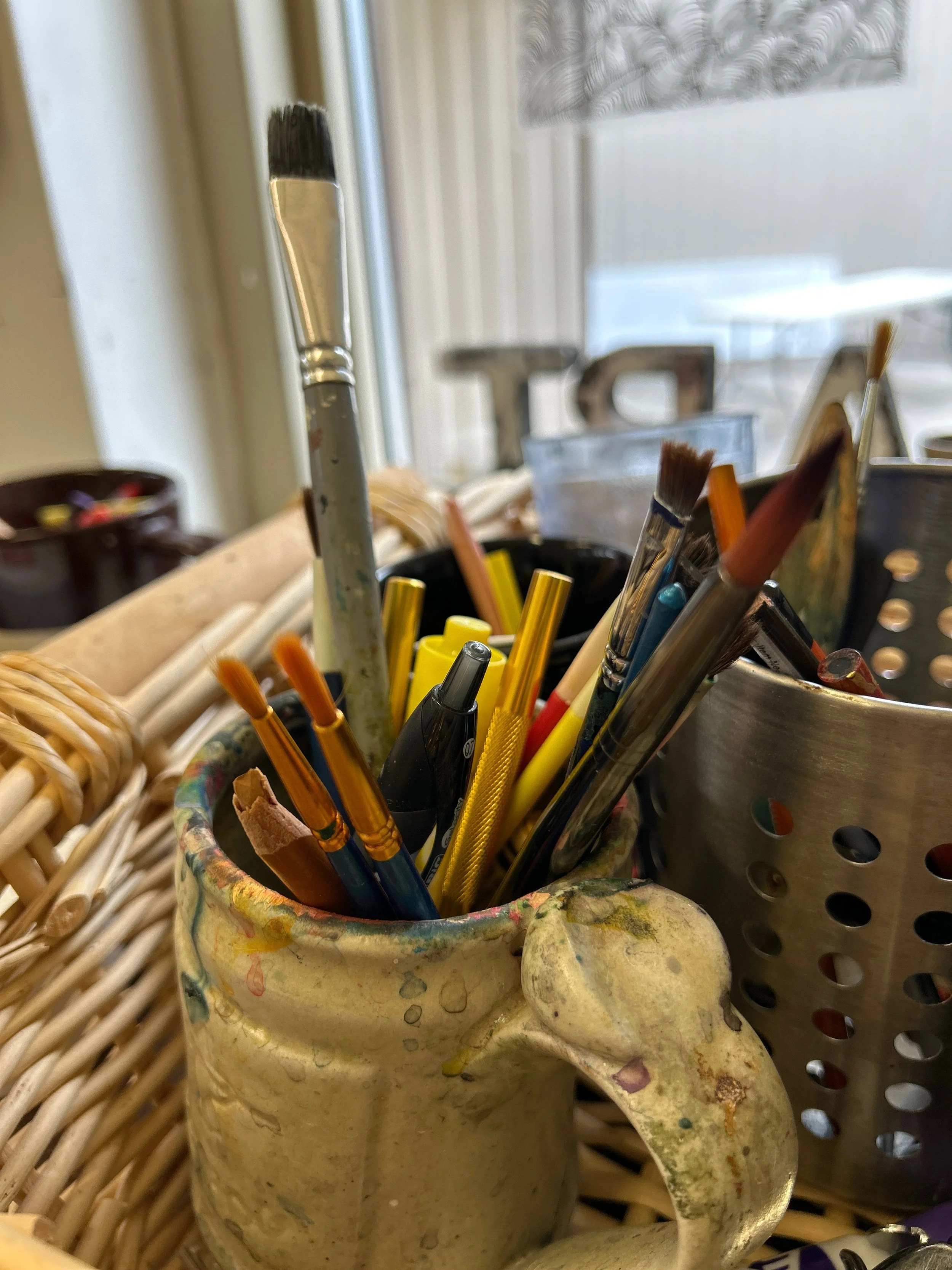  Art supplies in the one of the Holden Art Complex in Swannanoa, N.C. at Warren Wilson College (WWC). (Marshall Alvarado/Echo) 