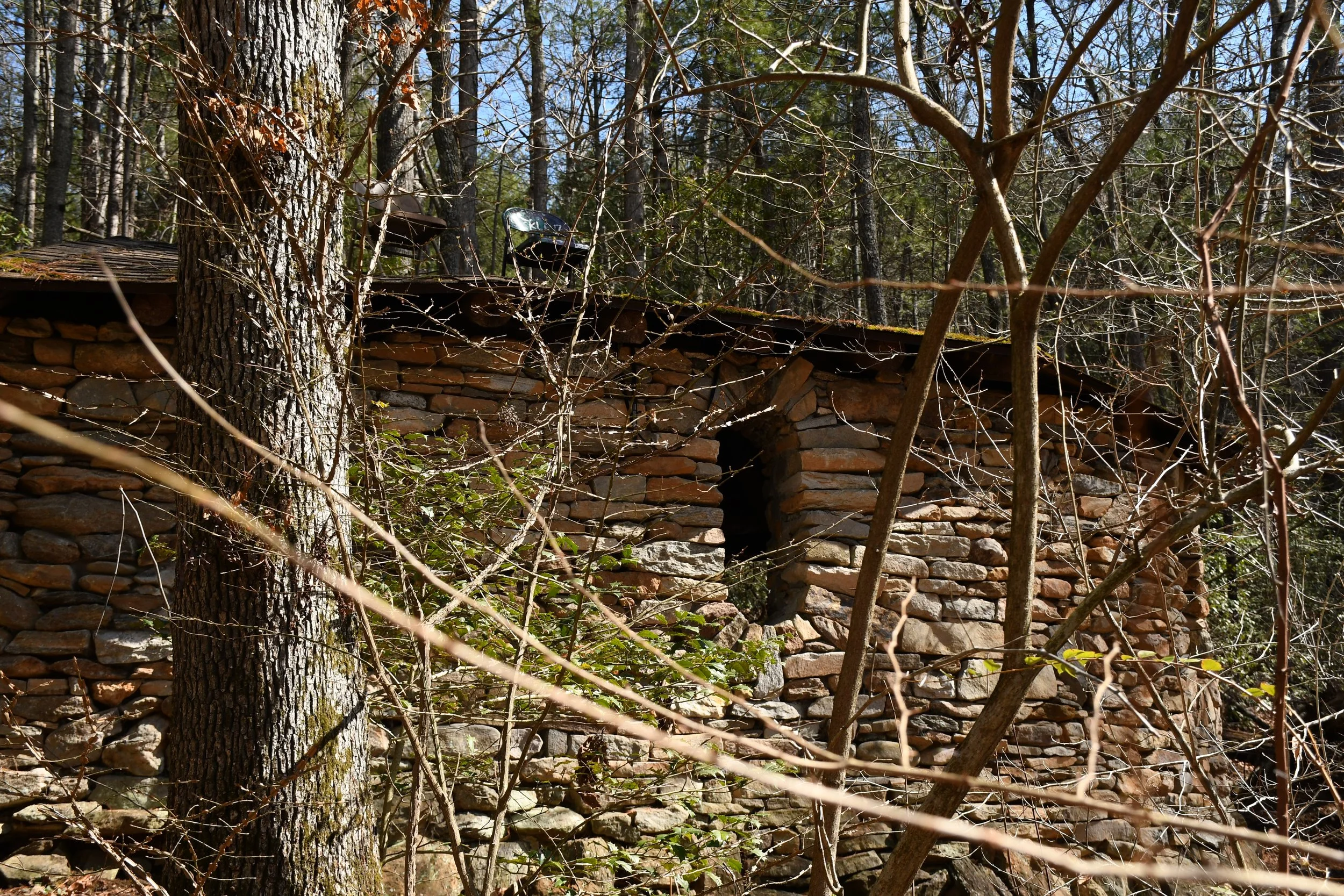  Outside view of the Meditation Hut roof, Warren Wilson College (WWC) campus in Swannanoa, N.C., on Feb. 27, 2026. (Echo News/Richmond Joyce) 