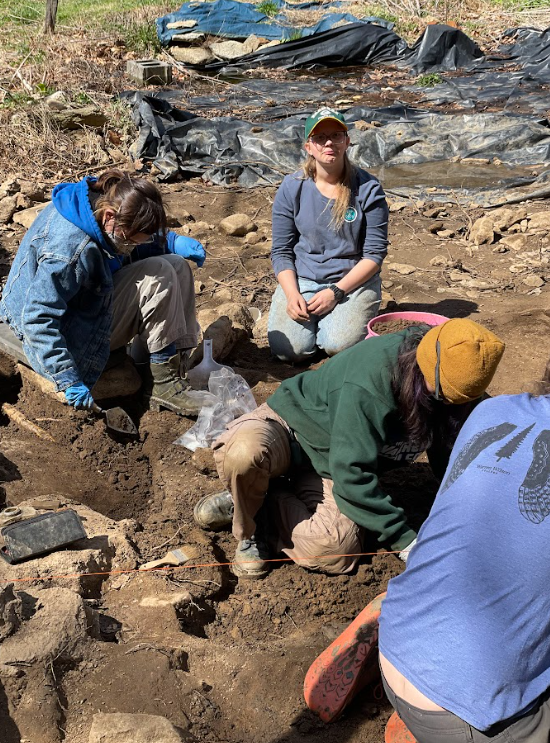  Scene of students excavating in their unit at Boyd Cabin in Sandy Mush, Buncombe County NC on Mar. 13, 2026. (Echo News/Richmond Joyce) 