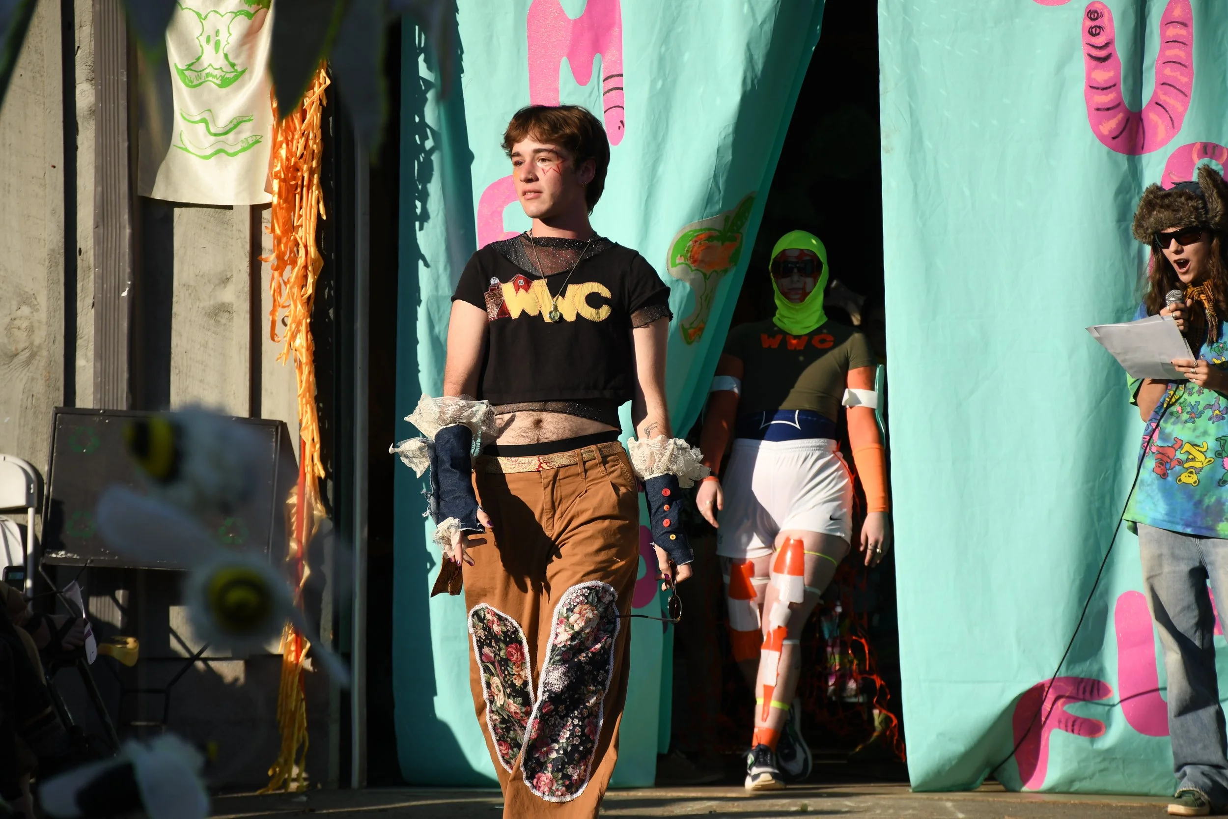  Sonny Church walks the runway at the Trashion Show at Warren Wilson College (WWC) in Swannanoa, N.C. on April 10, 2026. (Echo/Richmond Joyce) 