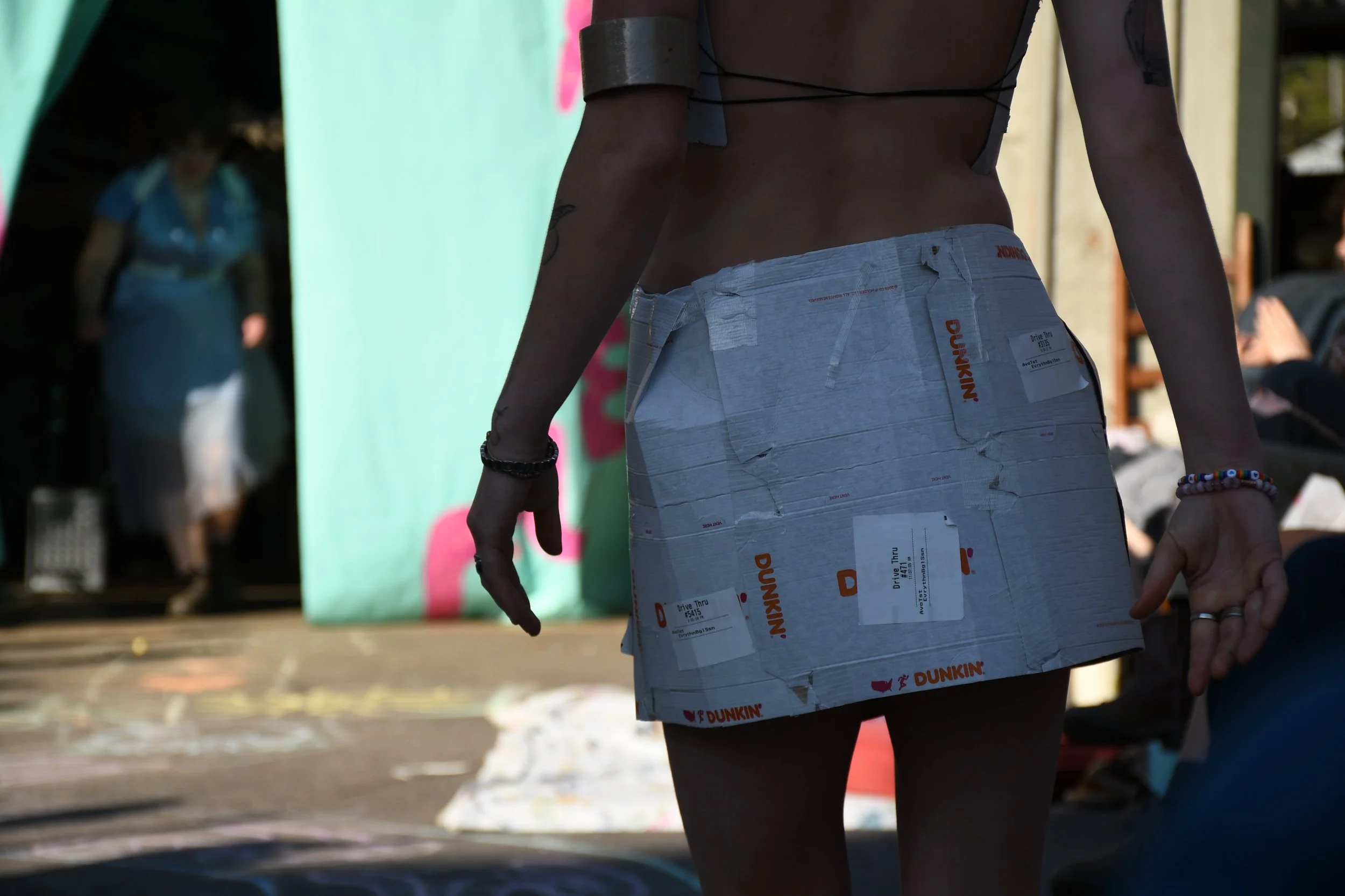  An upcycled skirt featured at the Trashion Show at Warren Wilson College (WWC) in Swannanoa, N.C. on April 10, 2026. (Echo/Richmond Joyce) 