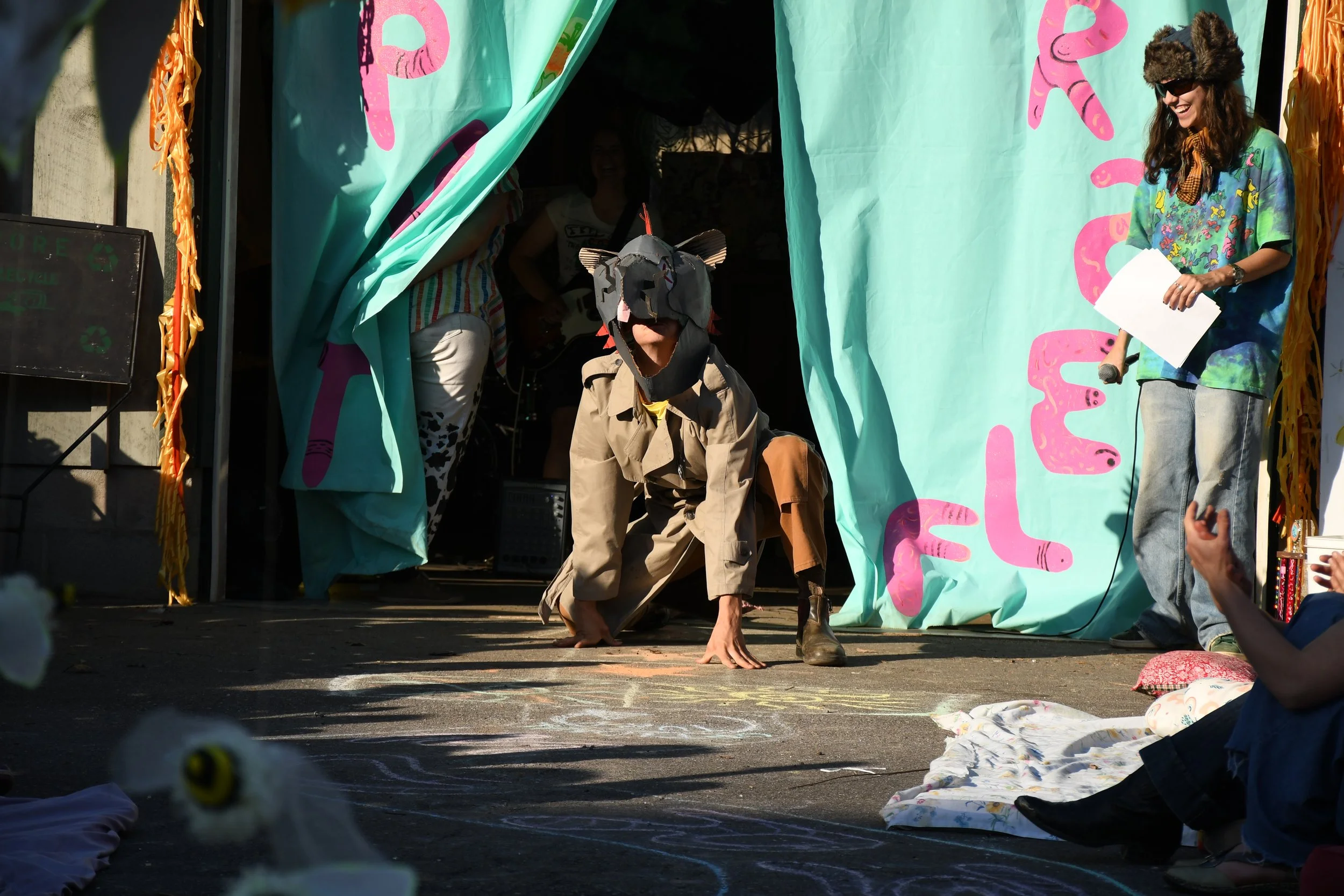  Curran Hartzler models a rat costume at the Trashion Show at Warren Wilson College (WWC) in Swannanoa, N.C. on April 10, 2026. (Echo/Richmond Joyce) 