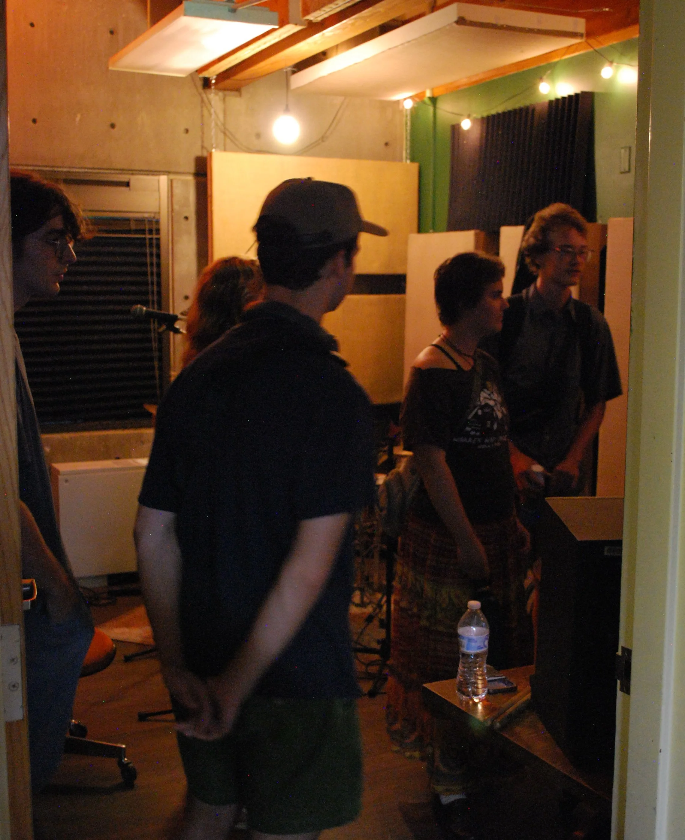  Students listening to music they made in Studio B inside Kittridge Theater and Music Center on Sept. 10, 2026 in Swannanoa, N.C. (Echo/Finn McKenny) 