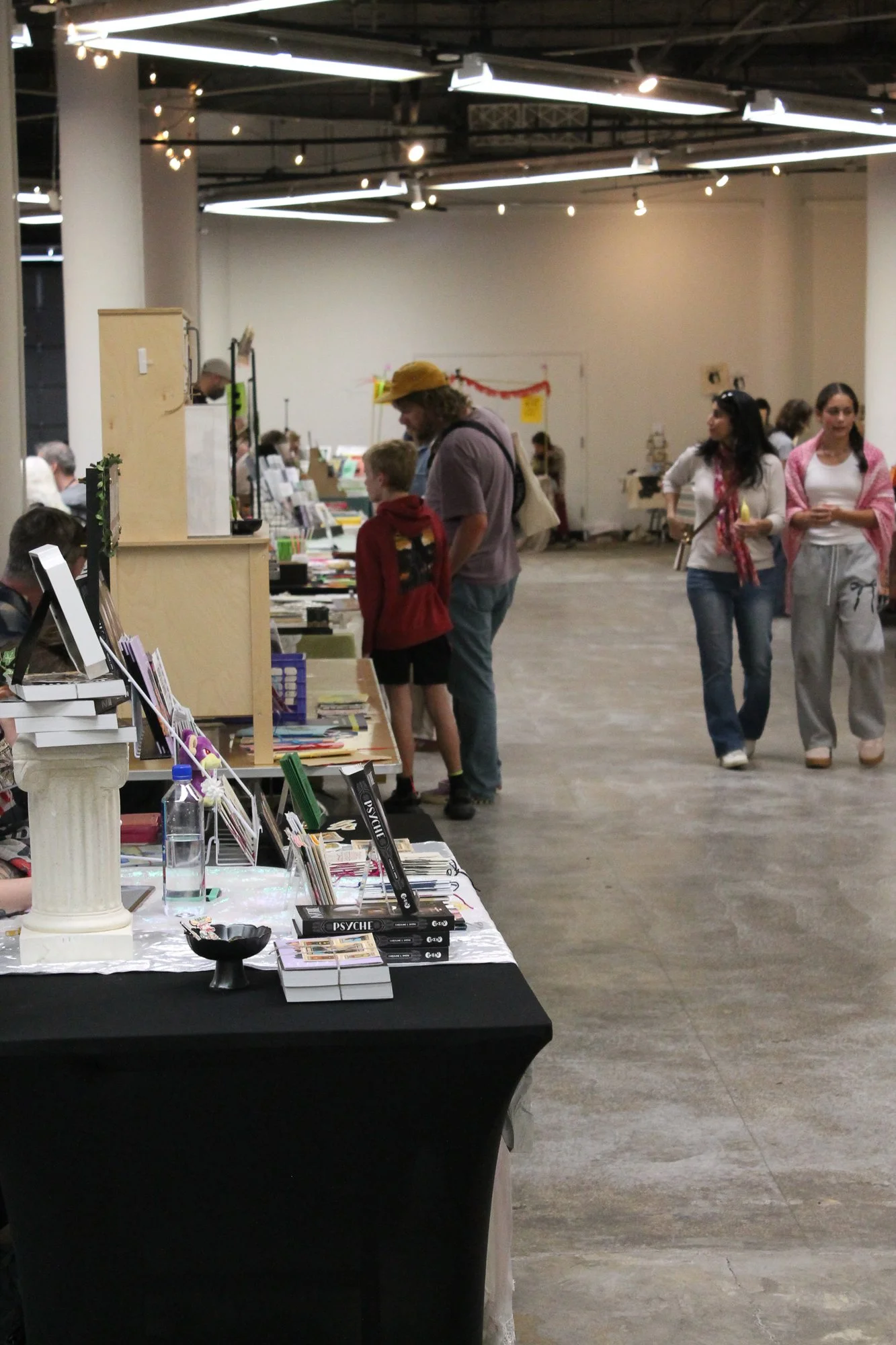  Guests at Asheville Zine fest in Asheville, N.C., browse vendors’ tables. Saturday Sept. 26, 2026. (Echo News/Wyatt Layton) 