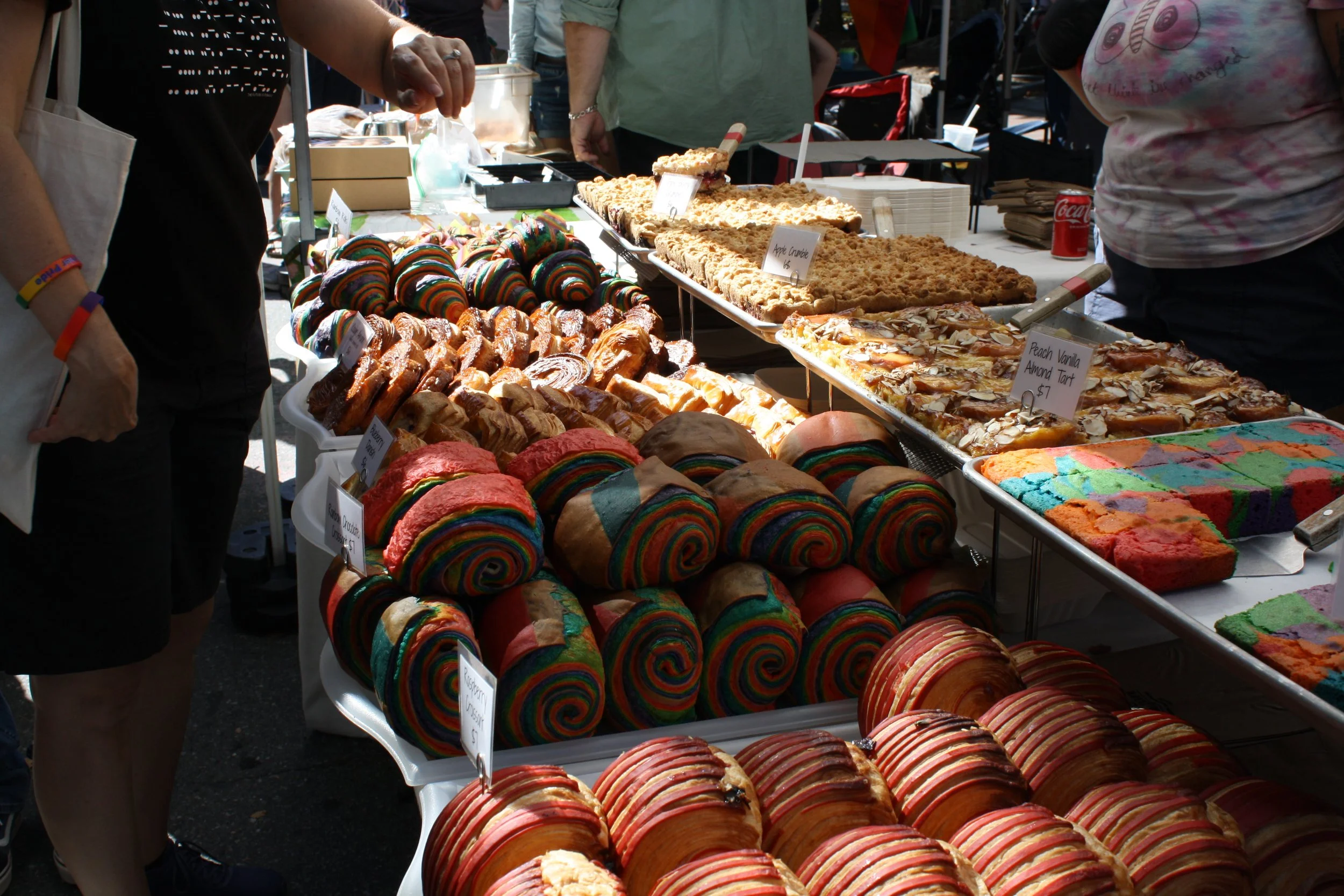  A display of colorful pastries from French Broad Pastry at Blue Ridge Pride on Sep. 26, 2026 in Pack Square Park in Asheville, N.C. (Echo/Emma Taylor McCallum) 