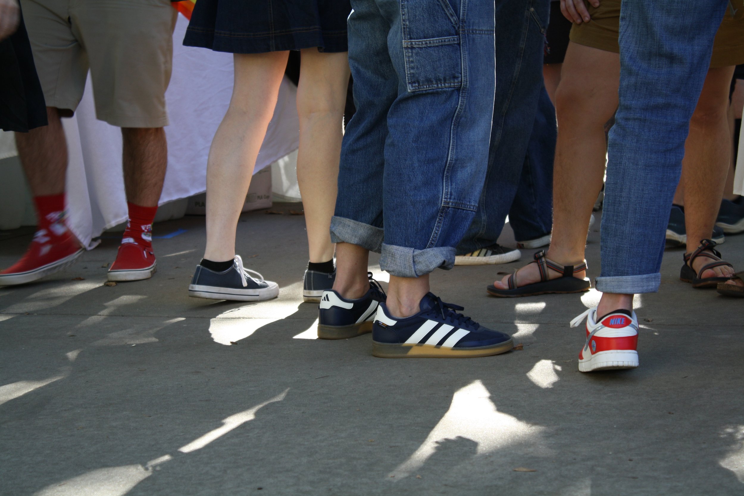  The shoes of festival goers during Blue Ridge Pride on Sep. 26, 2026. Asheville, N.C. (Echo/Emma Taylor McCallum) 