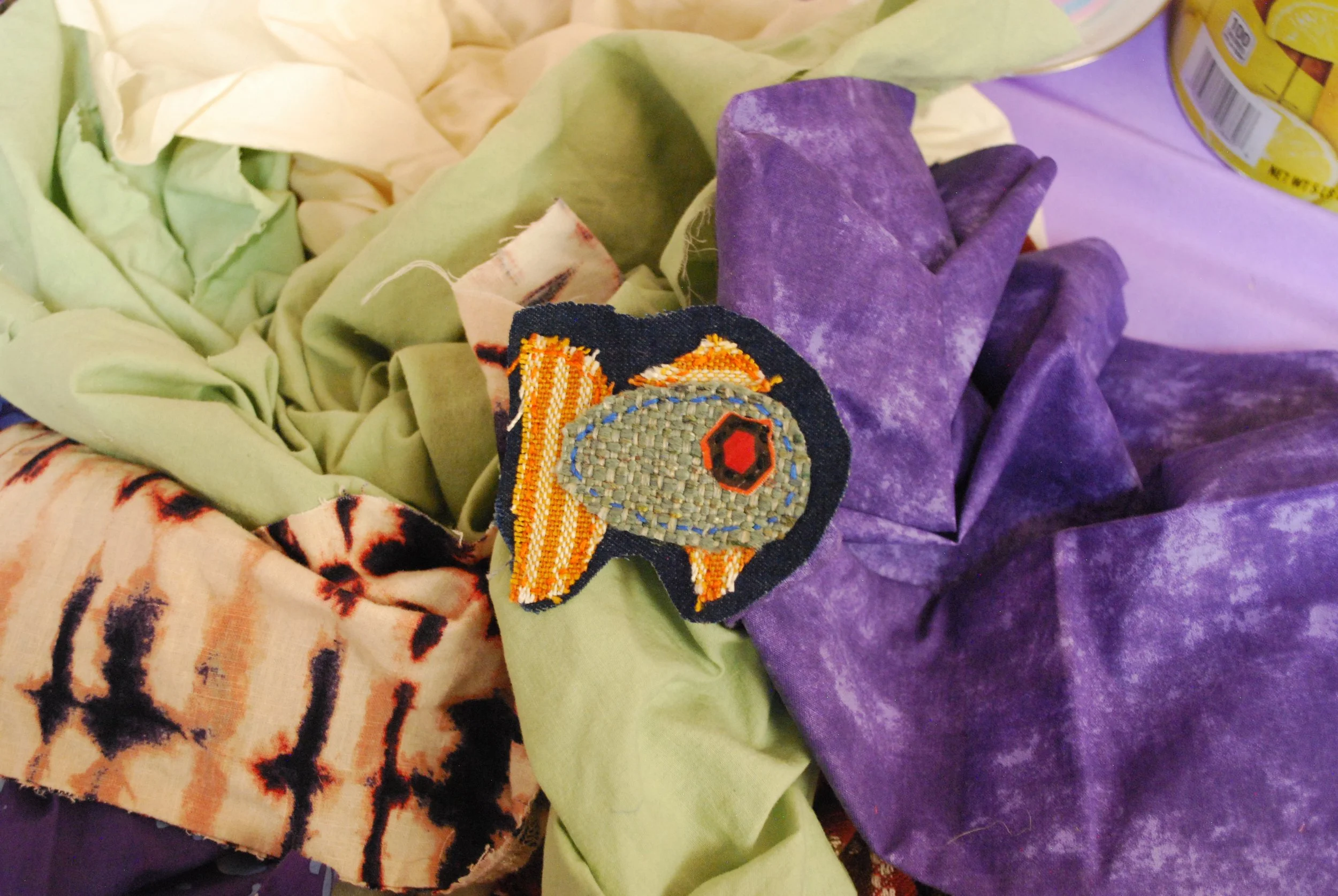  Handmade fish patch in the Queer Resource Center on Oct. 1, 2026 in Swannanoa, N.C. (Finn McKenny/Echo) 