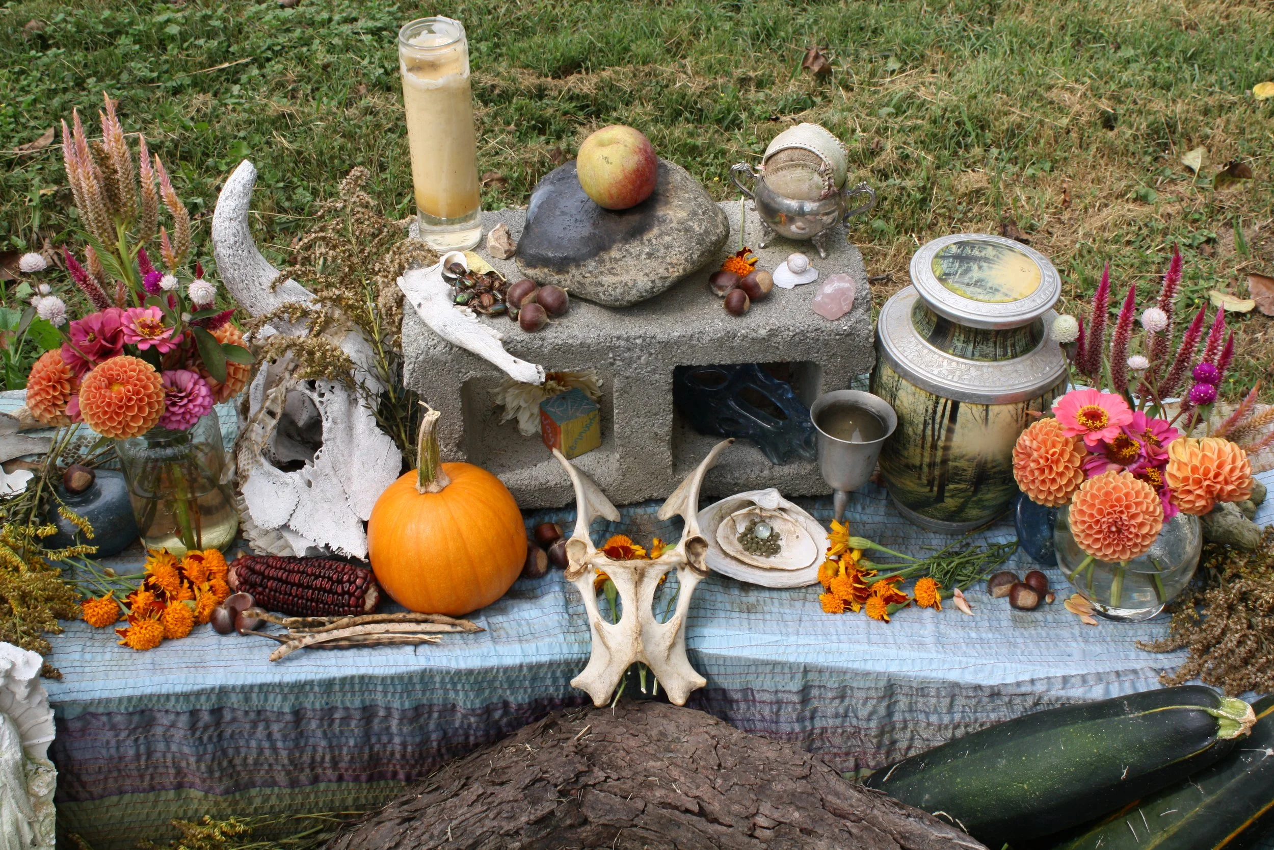  Autumn altar at the garden during Fall Fest at Warren Wilson College on Oct. 3, 2026 in Swannanoa, N.C. (Echo/Emma Taylor McCallum) 