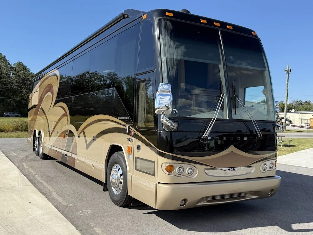 Exterior shot of the 2008 Prevost Millennium