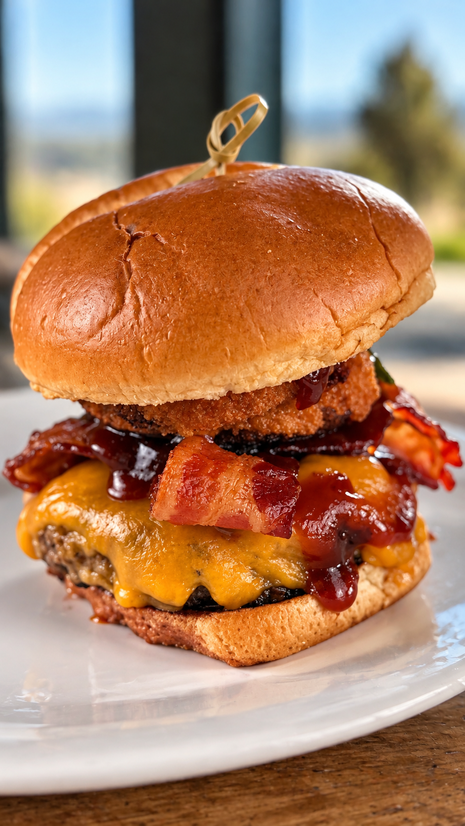 The Bear Burger @ River's Edge Grill & Bar at Bear River Casino
